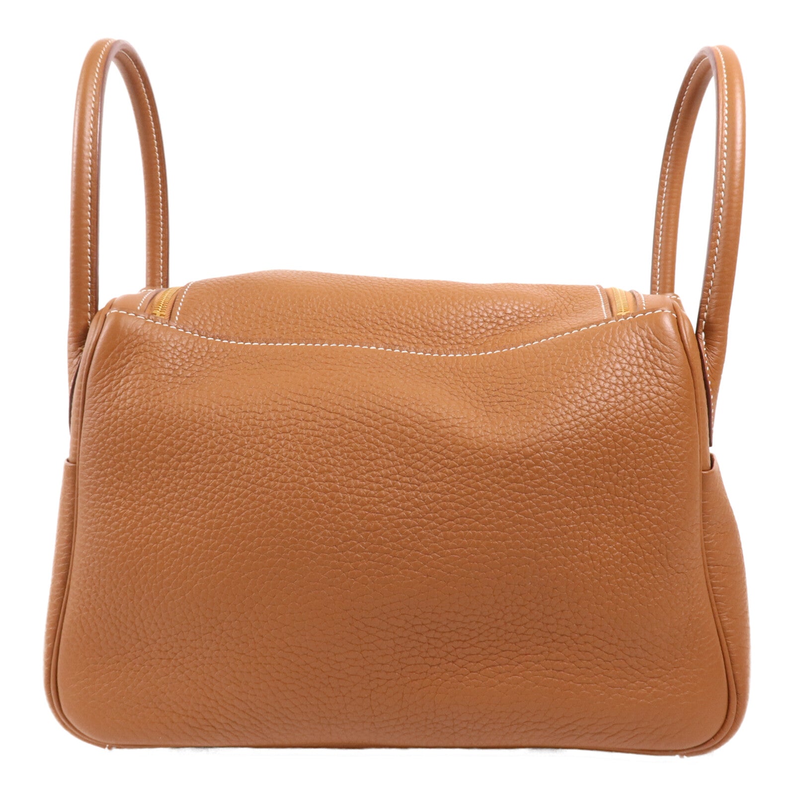 HERMES Clemence皮革Lindy 26金扣手挽肩背兩用袋Gold