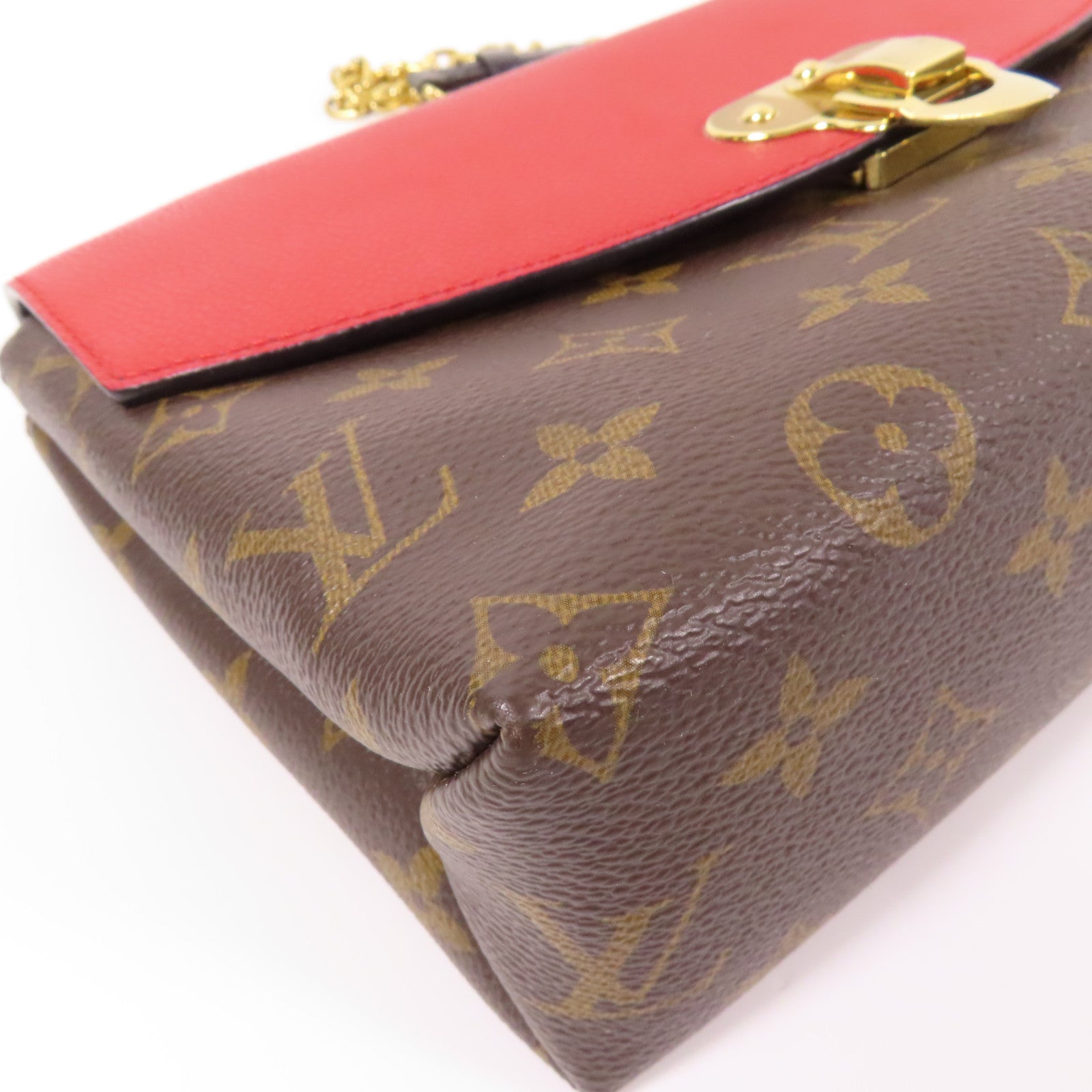 LOUIS VUITTON LV GHW Saint Placide Shoulder Bag M43713 Monogram Brown/Red