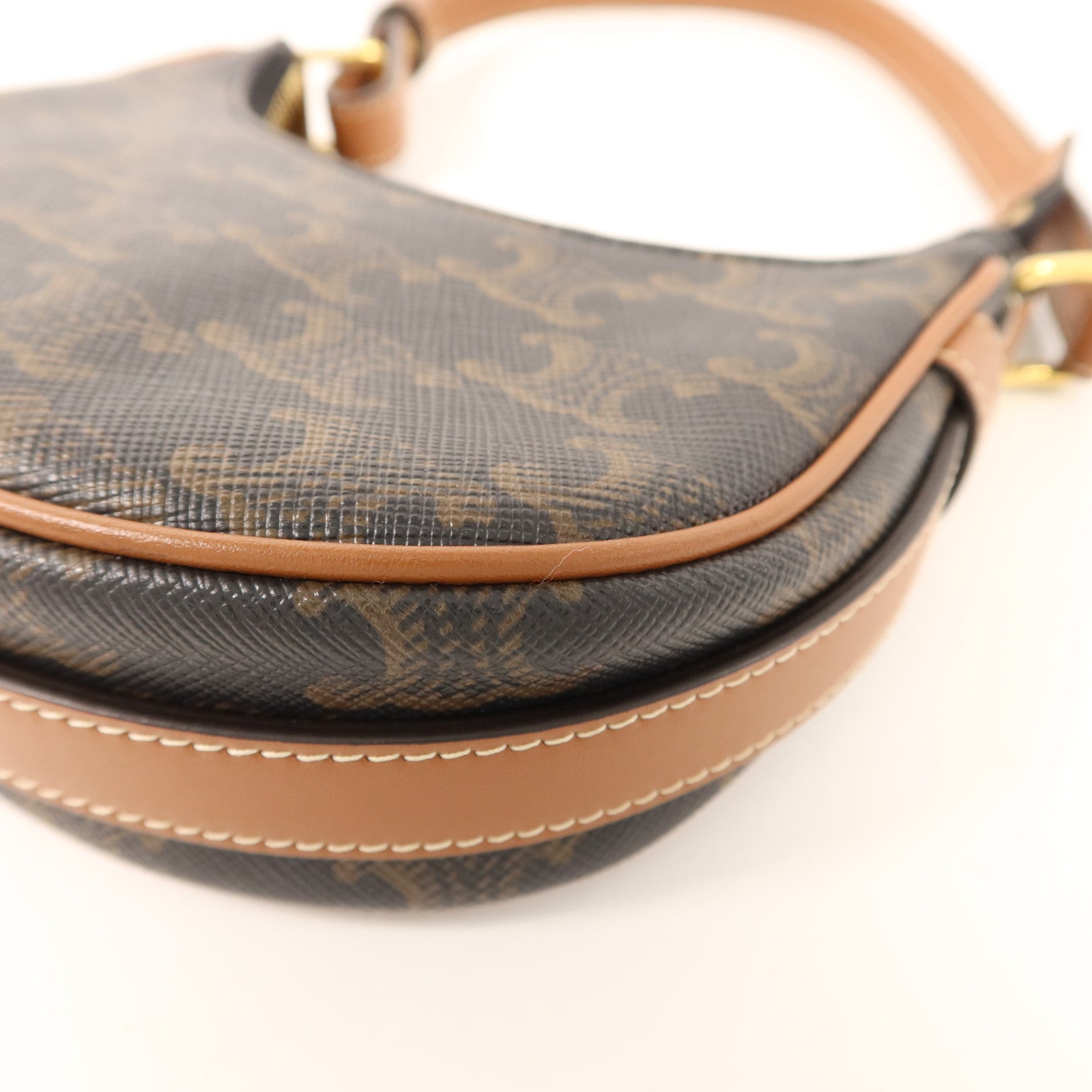 CELINE 塗層帆布Ava Mini金扣手挽袋