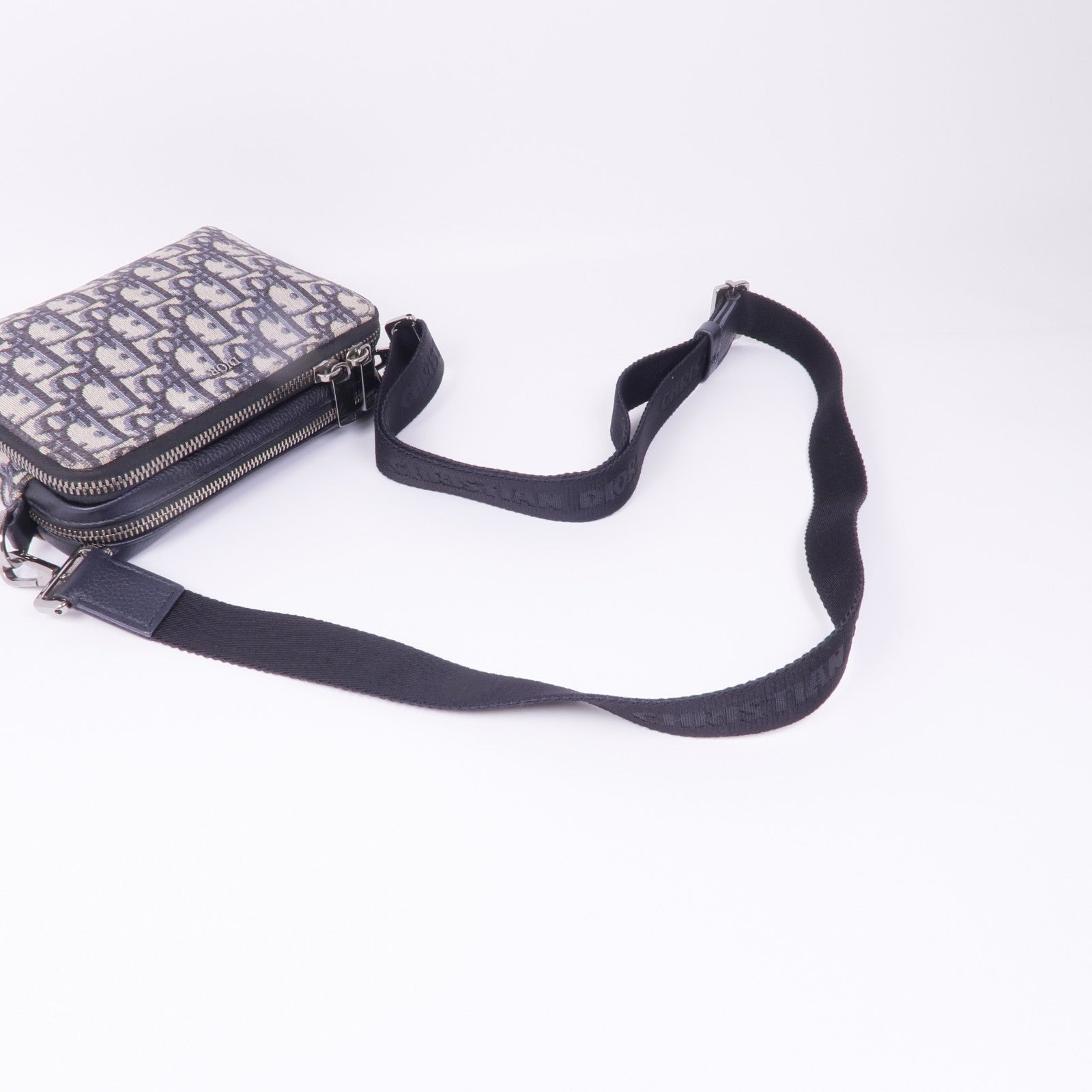 Dior 帆布Shoulder Bag銀扣肩背袋