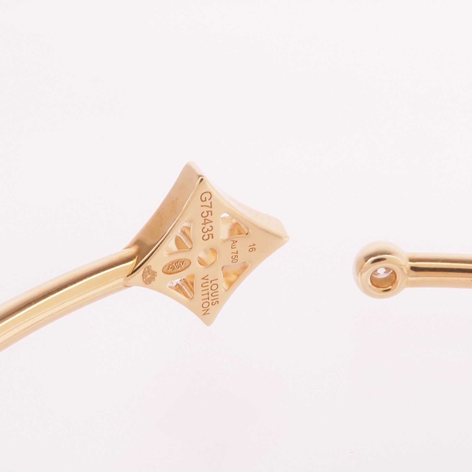 LOUIS VUITTON 18K黃金Idylle Blossom Twist Bracelet鑽石手鐲