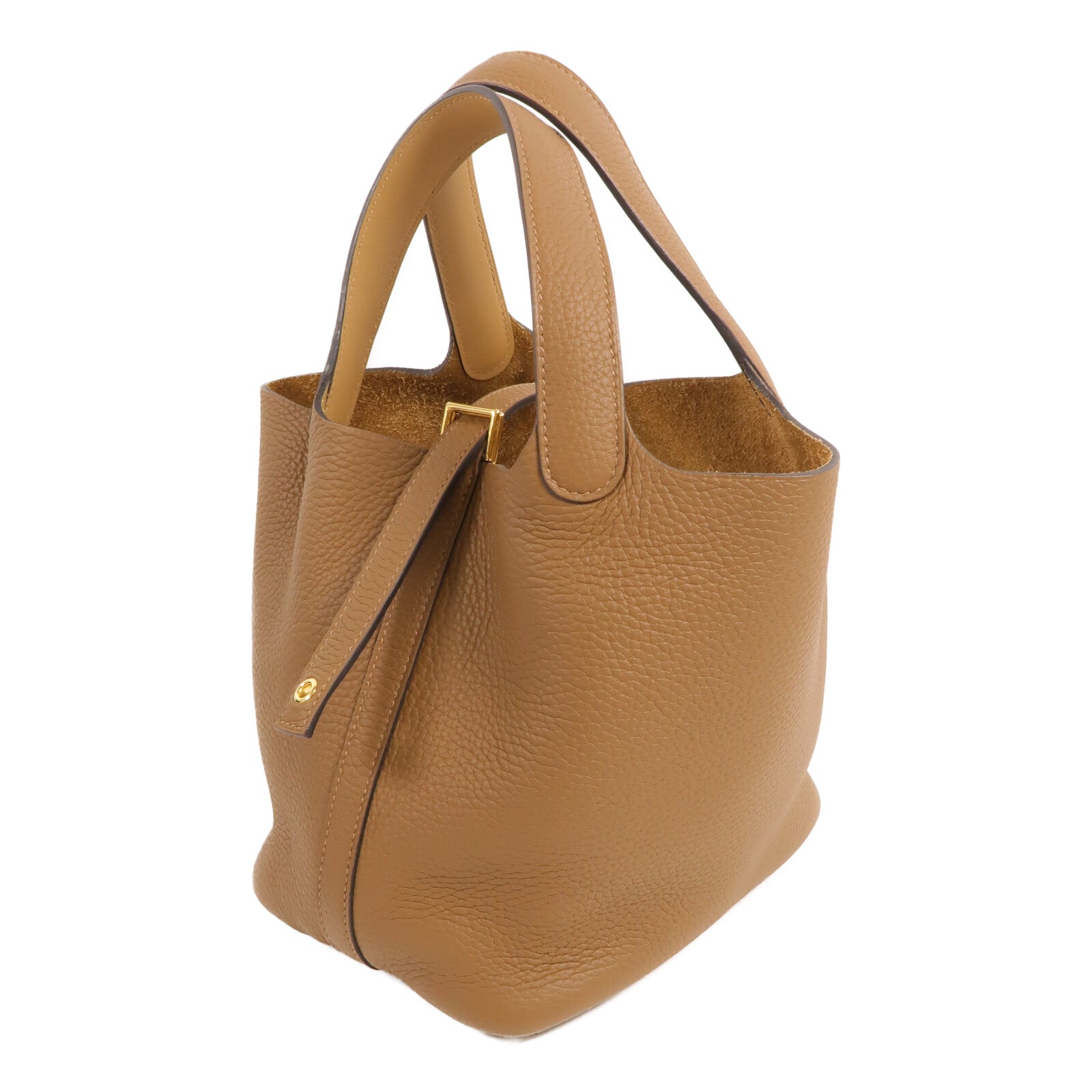 HERMES Clemence皮革 Picotin PM手挽袋Alezan