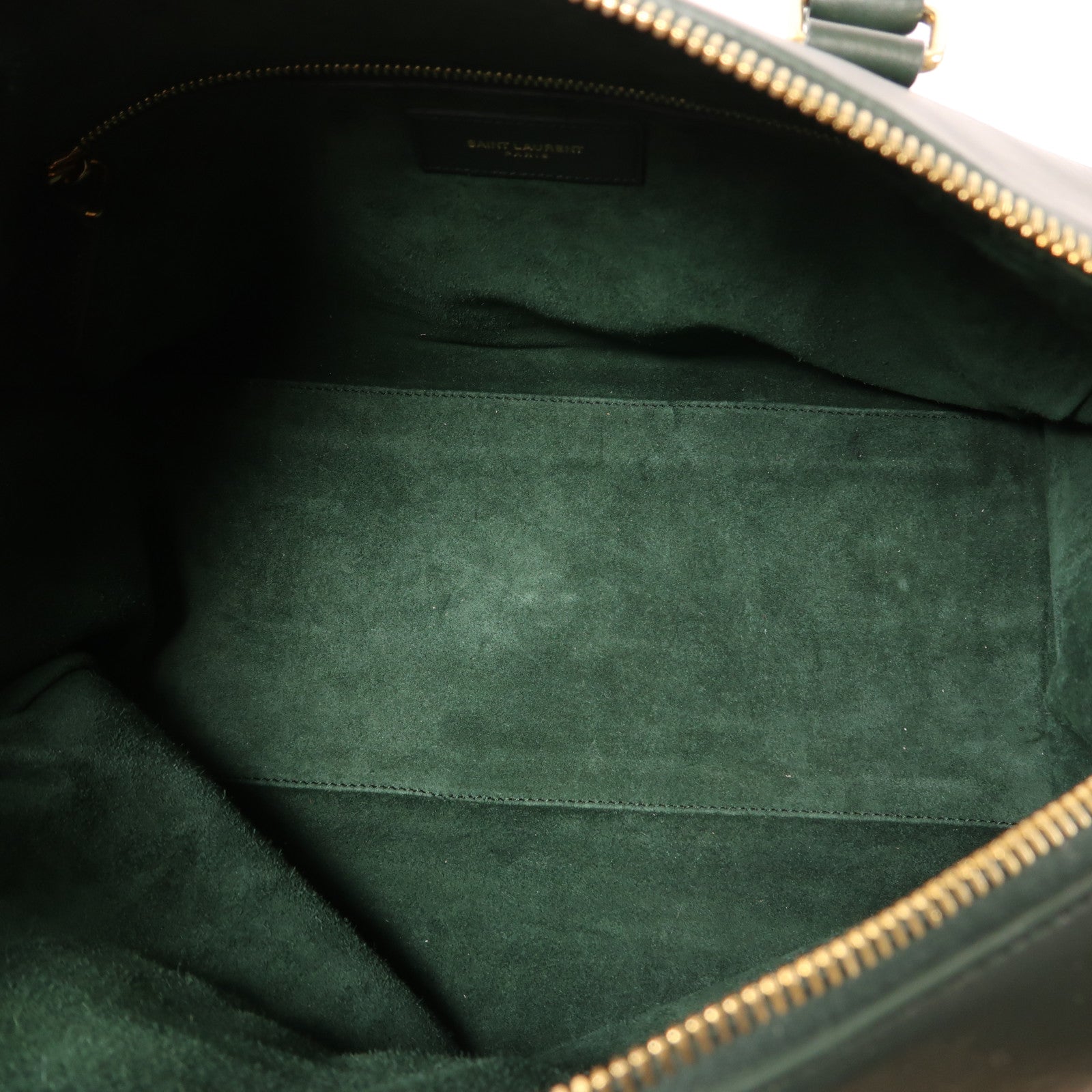 SAINT LAURENT 牛皮皮革Duffle金扣手挽肩背兩用袋綠色