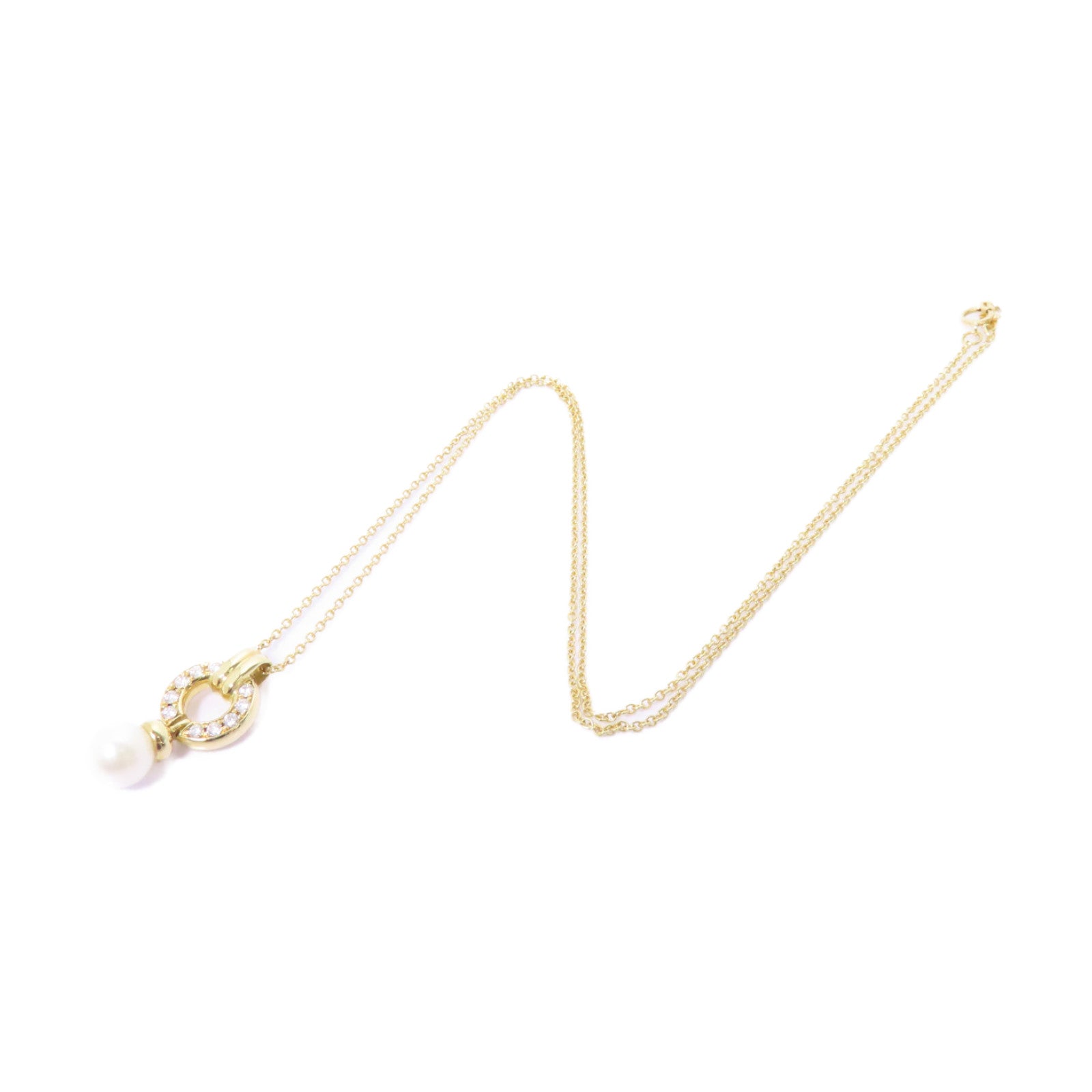 TIFFANY＆CO 【激減優惠】18K黃金Door Knock Necklace珍珠/鑽石項鍊