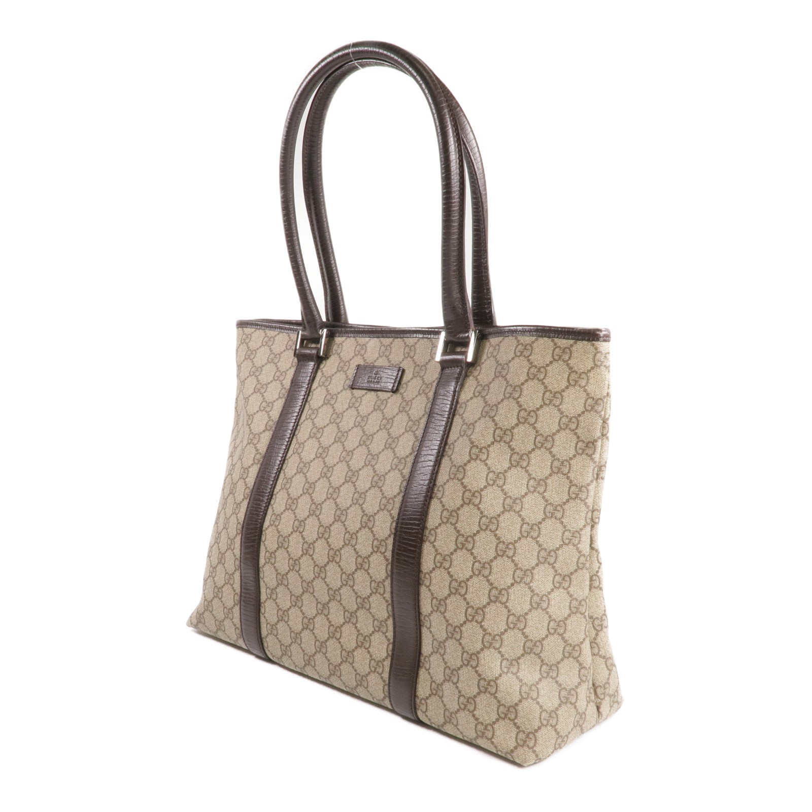 GUCCI 塗層帆布Tote Bag銀扣手挽袋