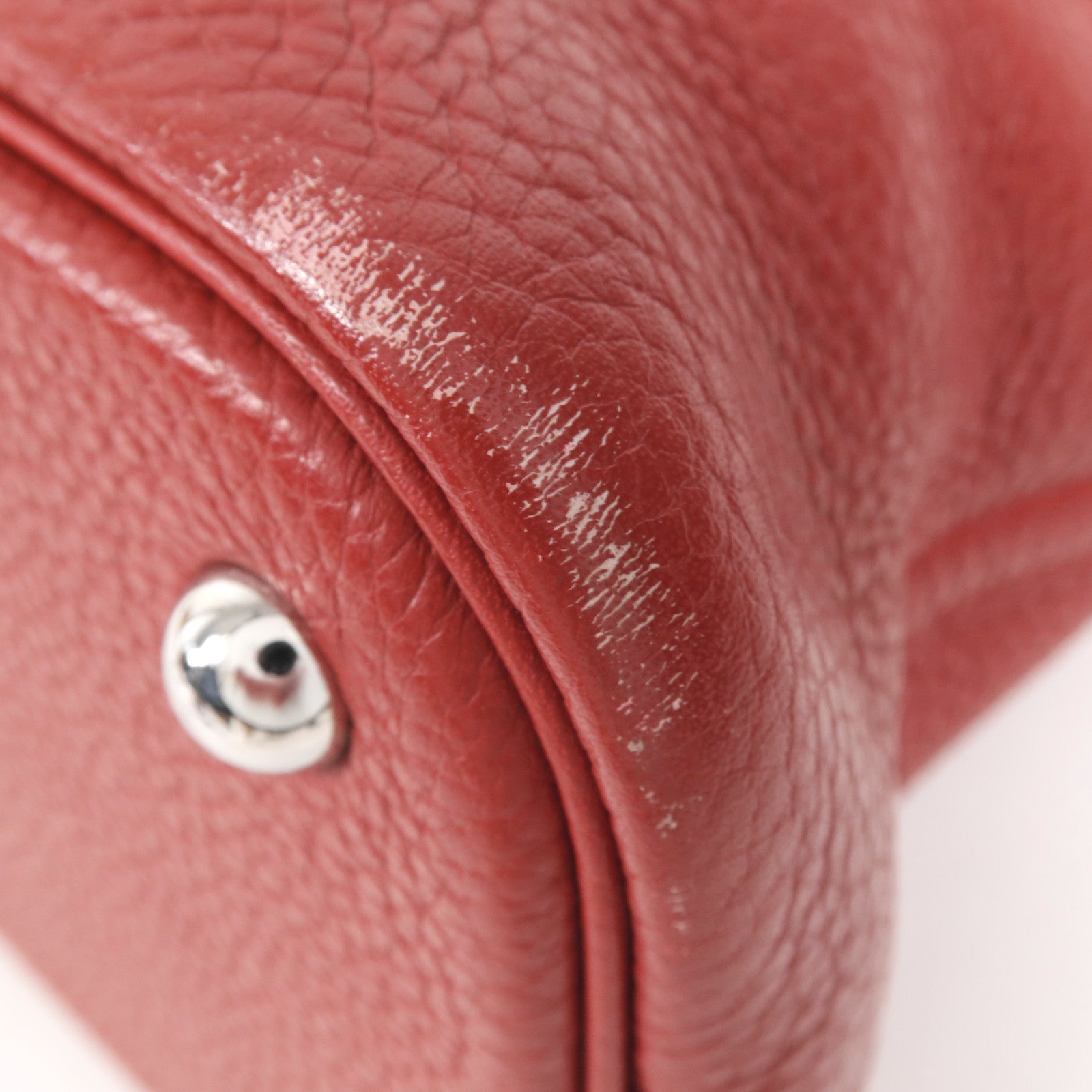 HERMES Clemence皮革Bolide 31銀扣手挽肩背兩用袋Vermillon