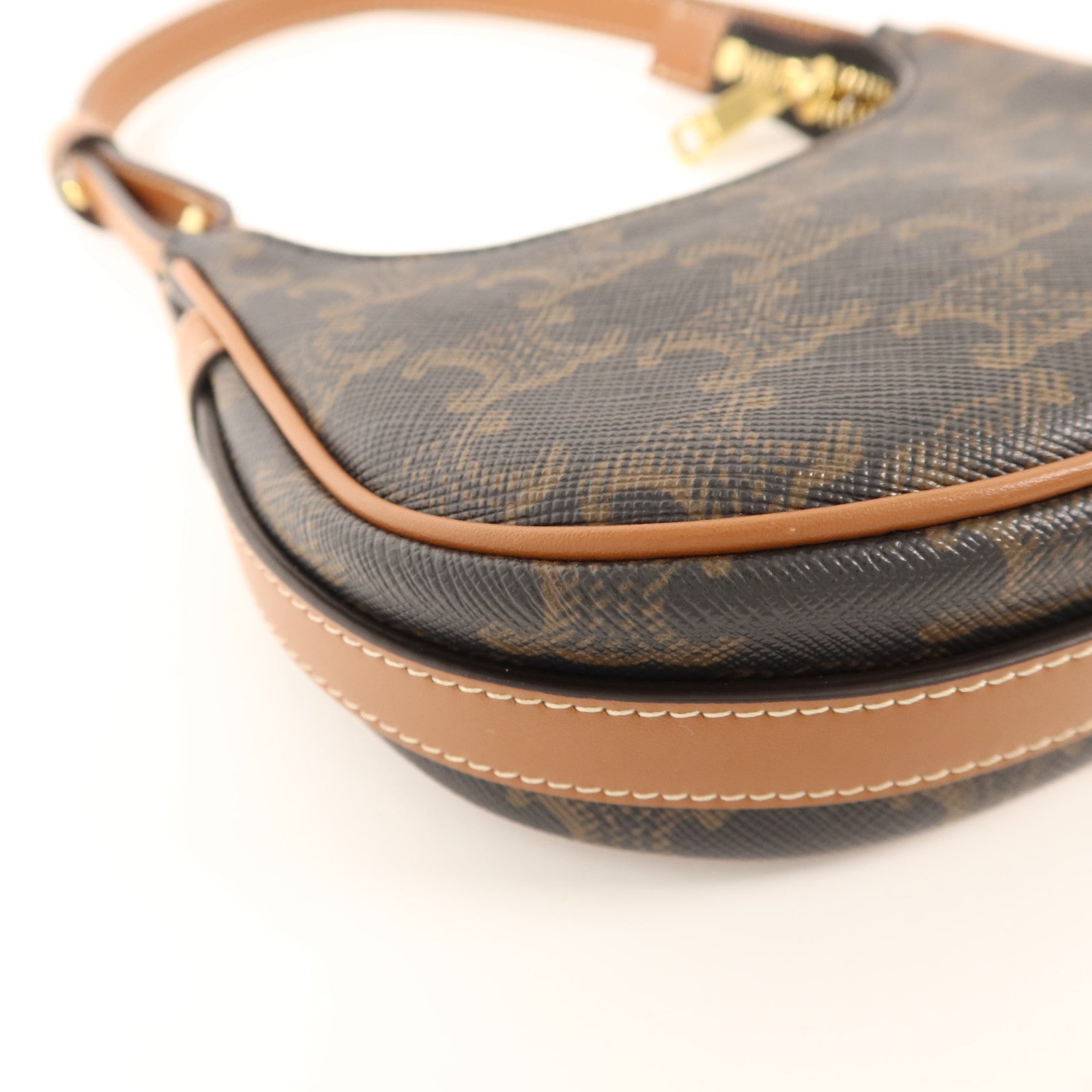 CELINE 塗層帆布Ava Mini金扣手挽袋