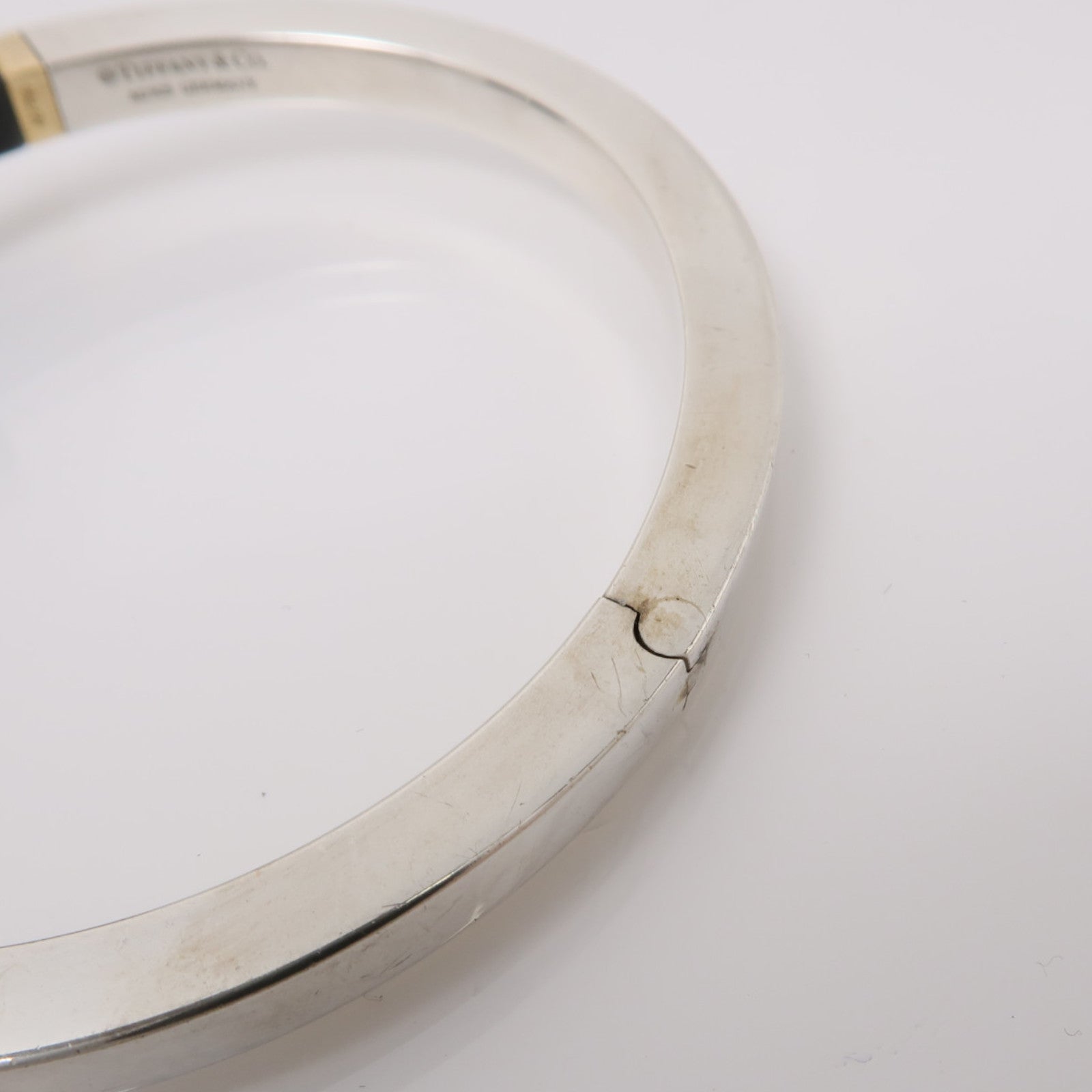 TIFFANY＆CO 陶瓷/18K黃金/925純銀T Bracelet手鐲