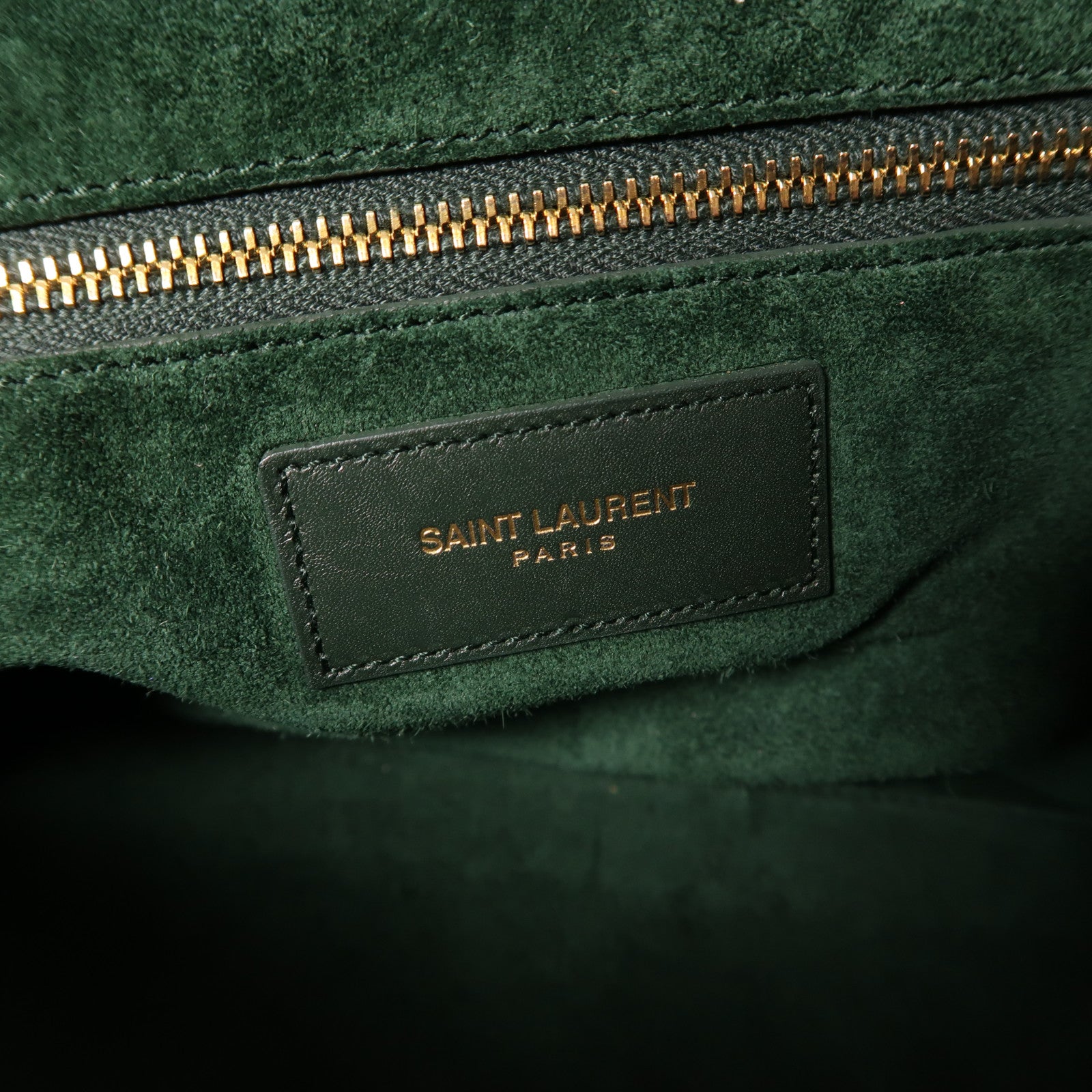SAINT LAURENT 牛皮皮革Duffle金扣手挽肩背兩用袋綠色