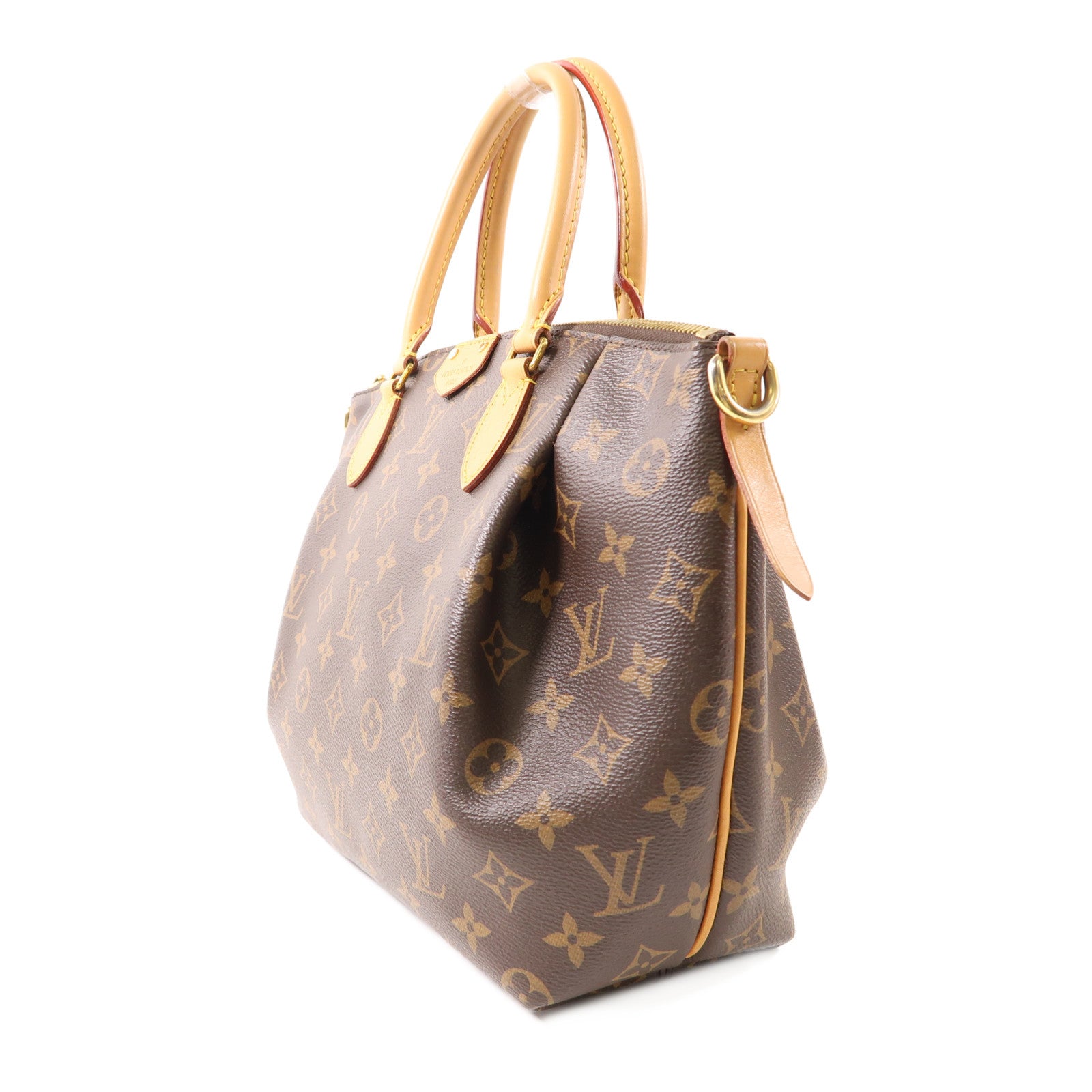 LOUIS VUITTON Monogram Turenne PM金扣手挽肩背兩用袋棕色