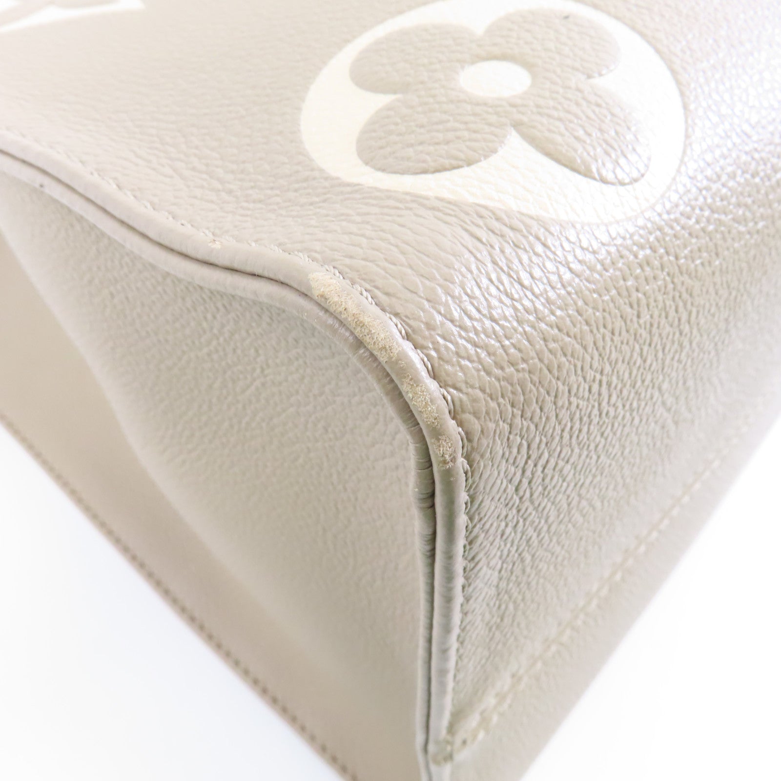 LOUIS VUITTON Monogram Empreinte OnTheGo金扣手挽肩背兩用袋米色