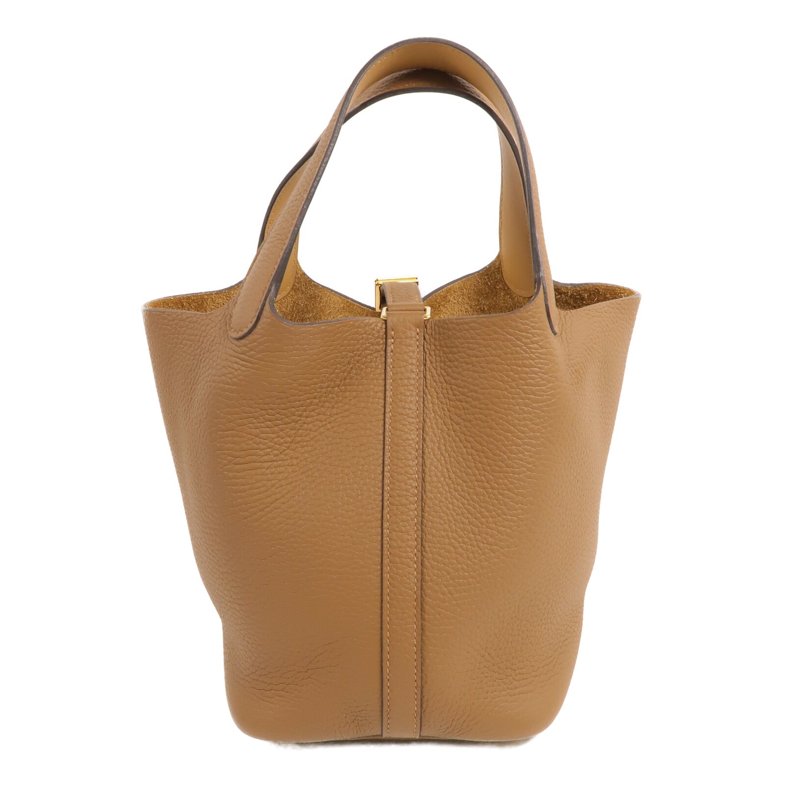 HERMES Clemence皮革 Picotin PM手挽袋Alezan