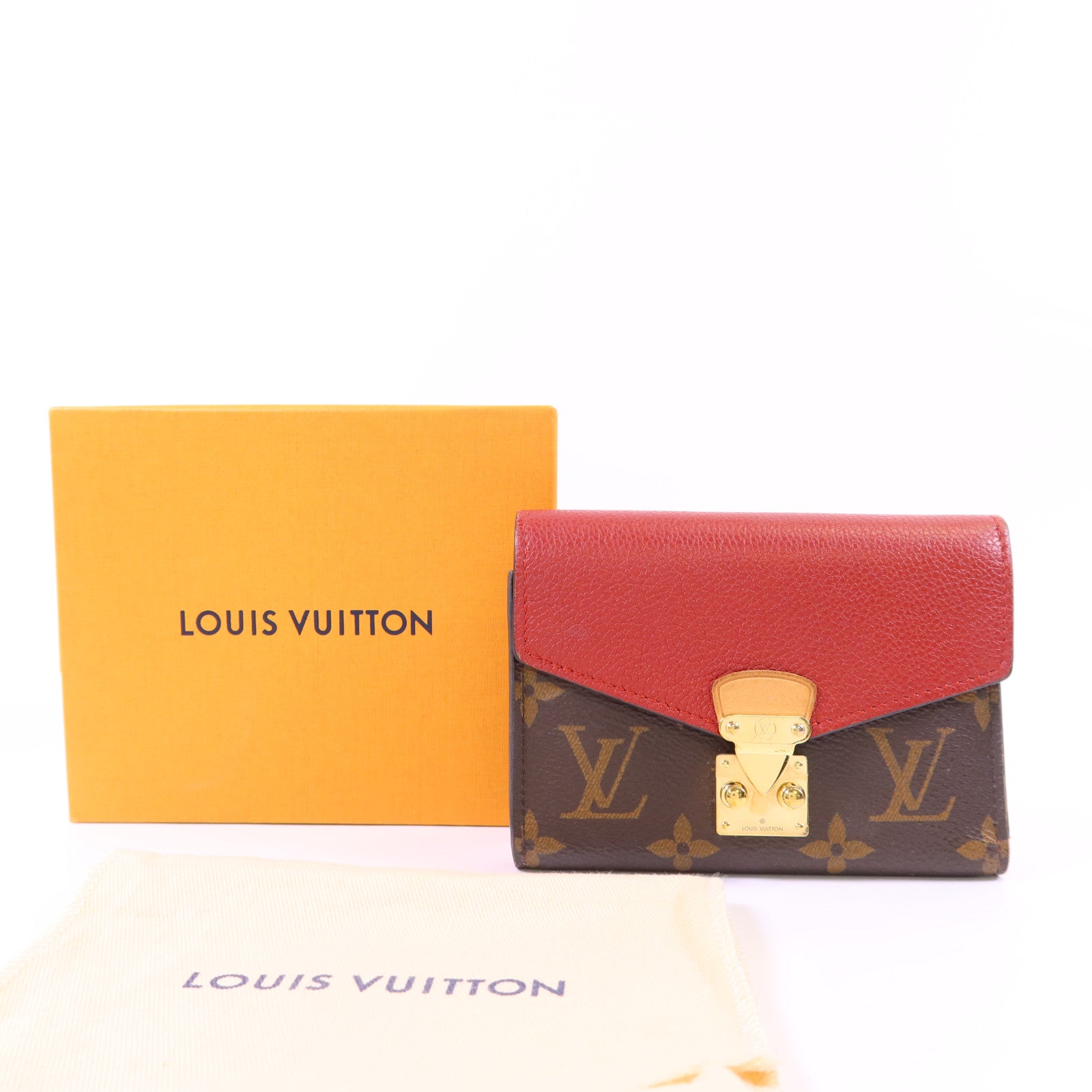 LOUIS VUITTON Monogram Pallas Compact Wallet金扣錢包