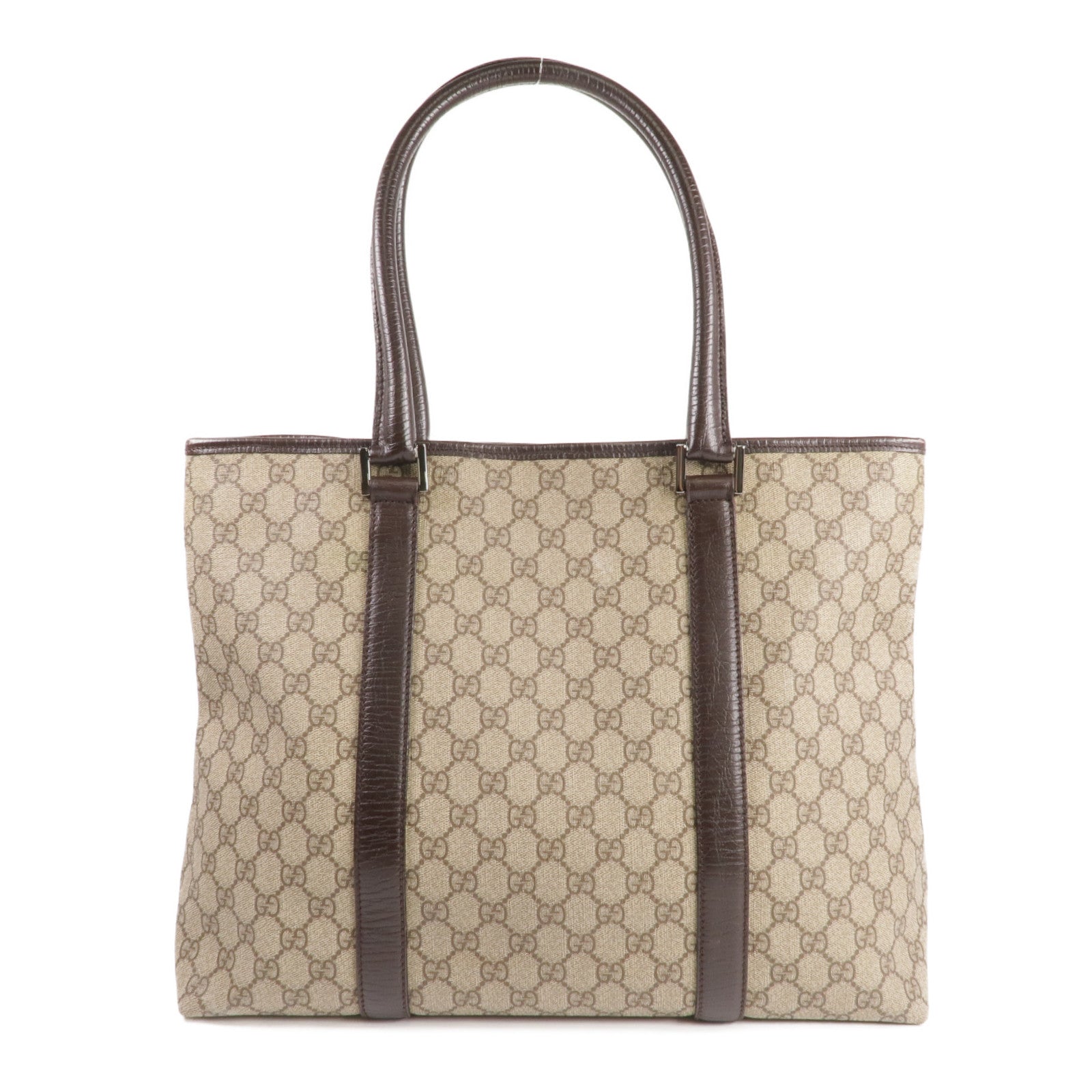 GUCCI 塗層帆布Tote Bag銀扣手挽袋