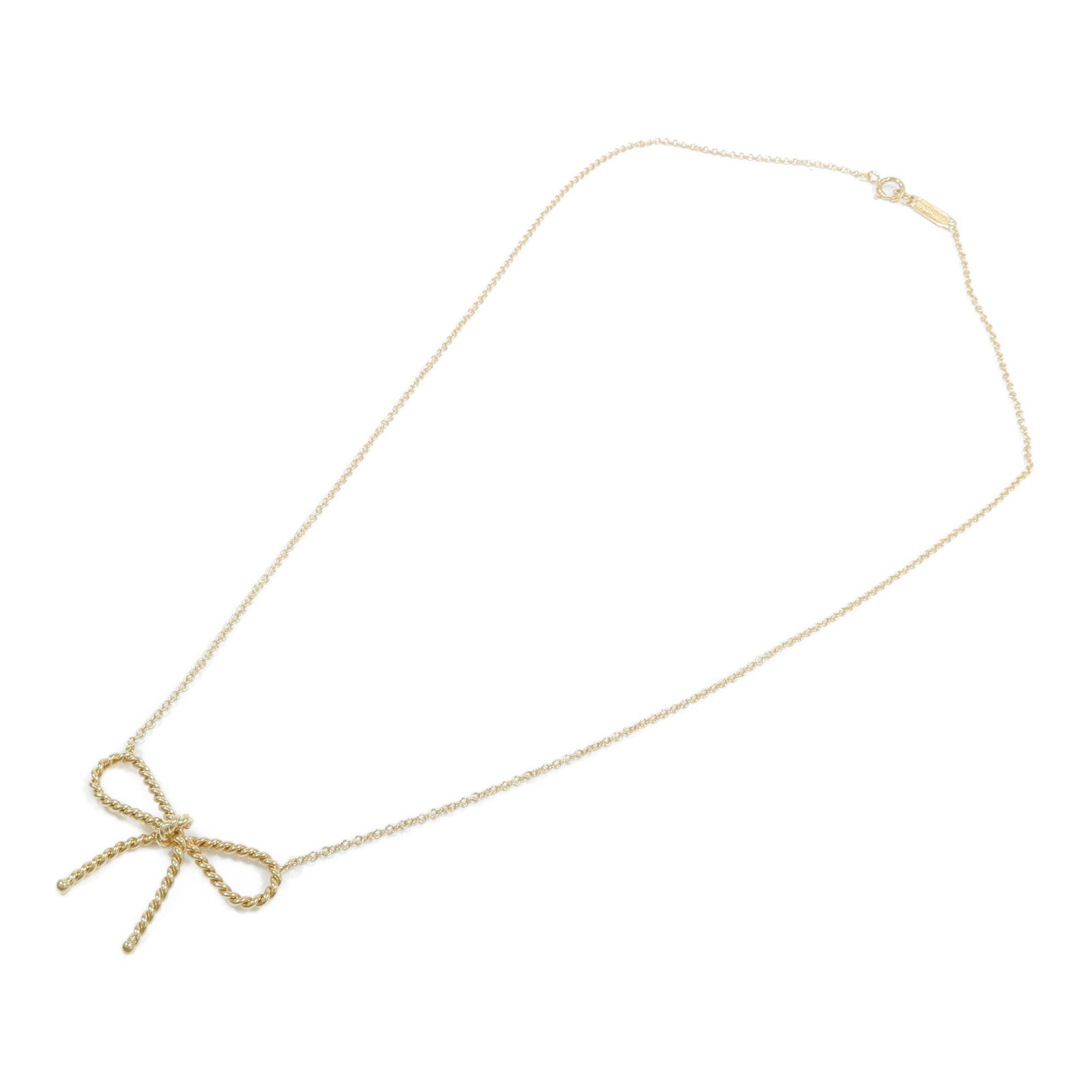 TIFFANY＆CO 18K黃金Twisted Cable Wire Necklace項鍊