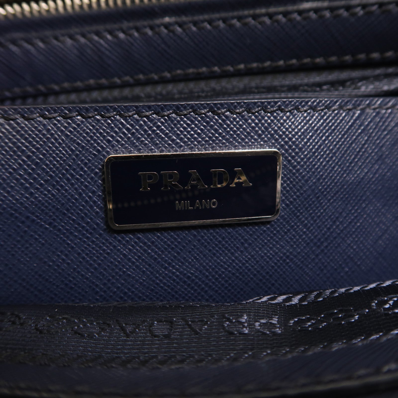 PRADA 尼龍/牛皮皮革2 Way Shoulder銀扣手挽肩背兩用袋