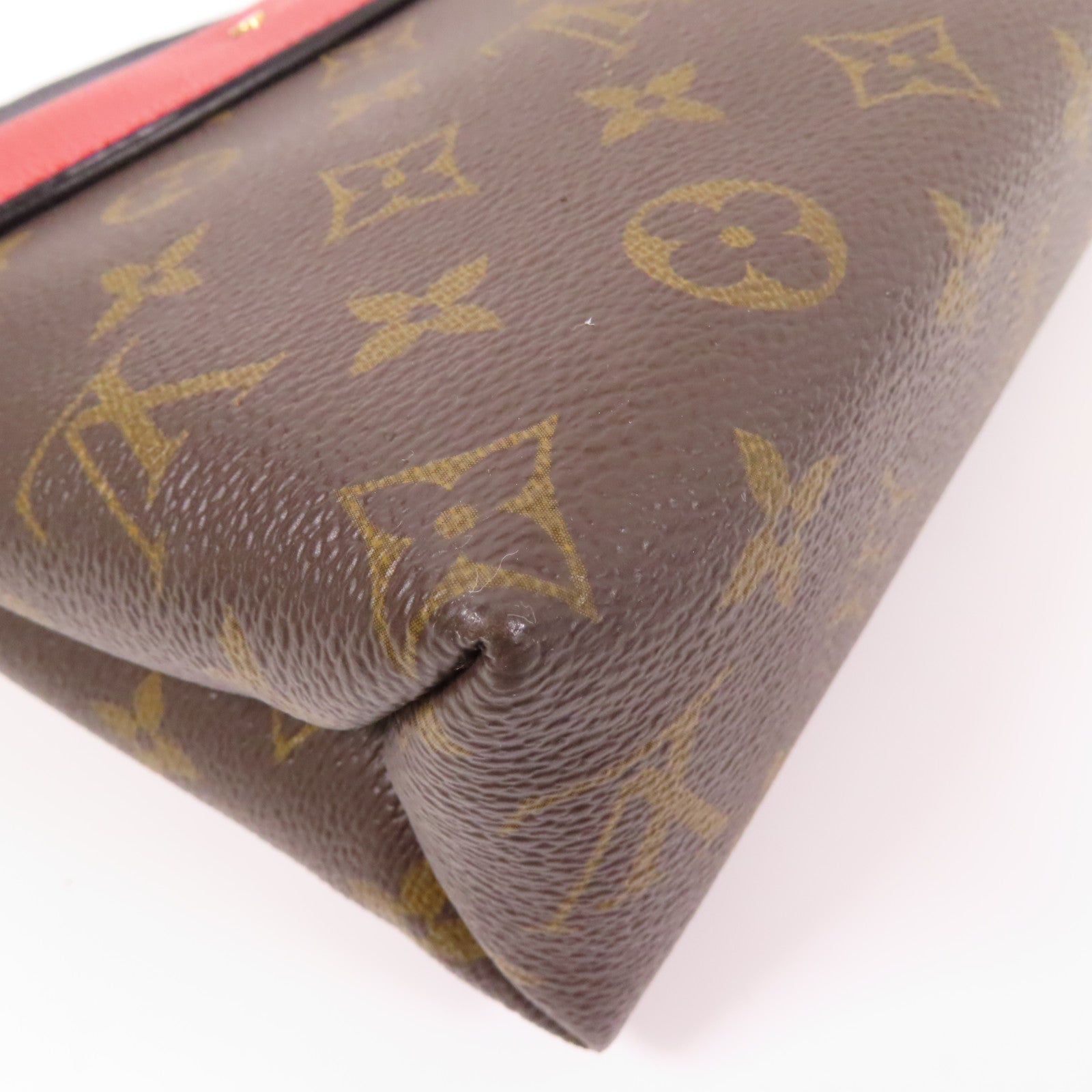LOUIS VUITTON LV GHW Saint Placide Shoulder Bag M43713 Monogram Brown/Red