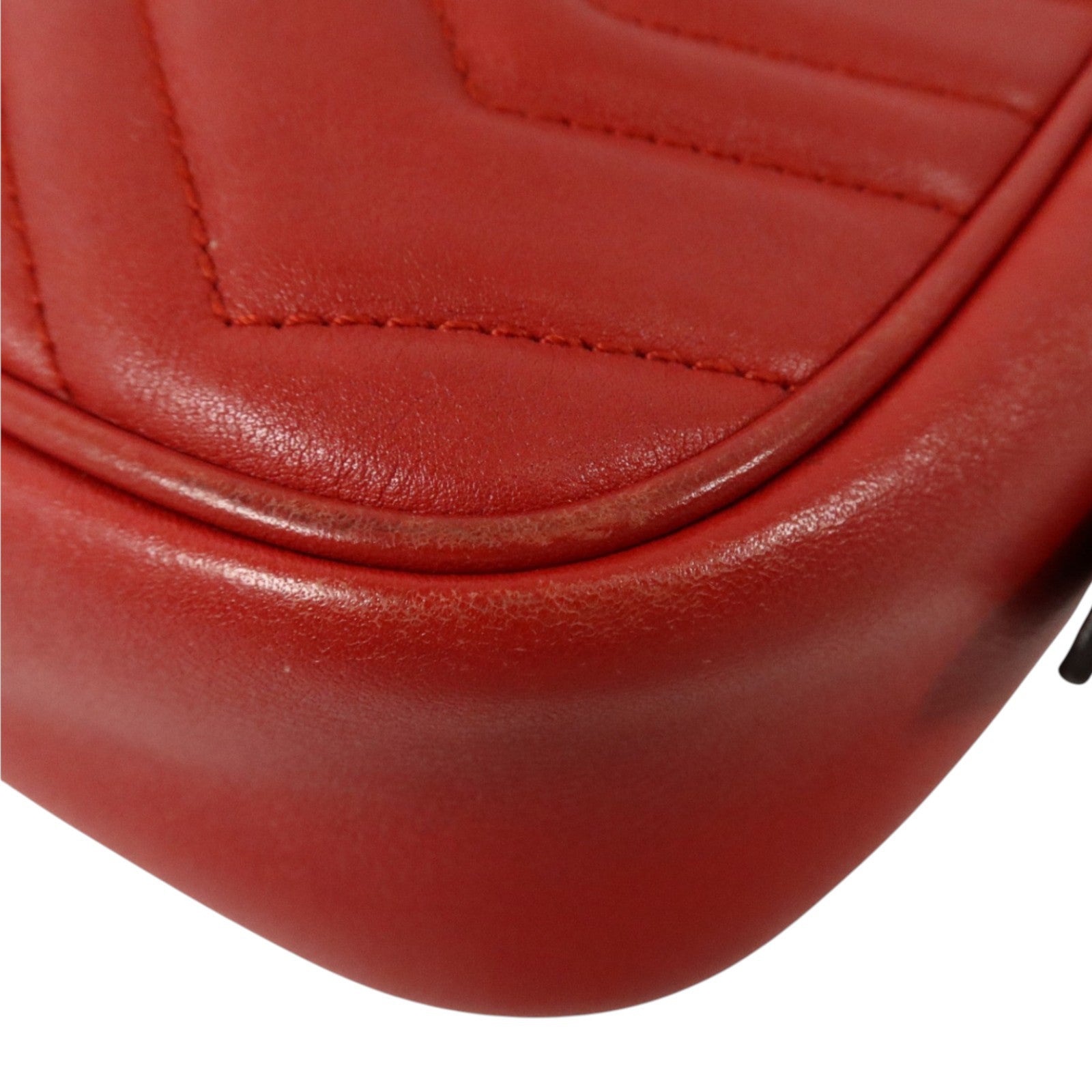 GUCCI 牛皮皮革GG Marmont金扣肩背袋