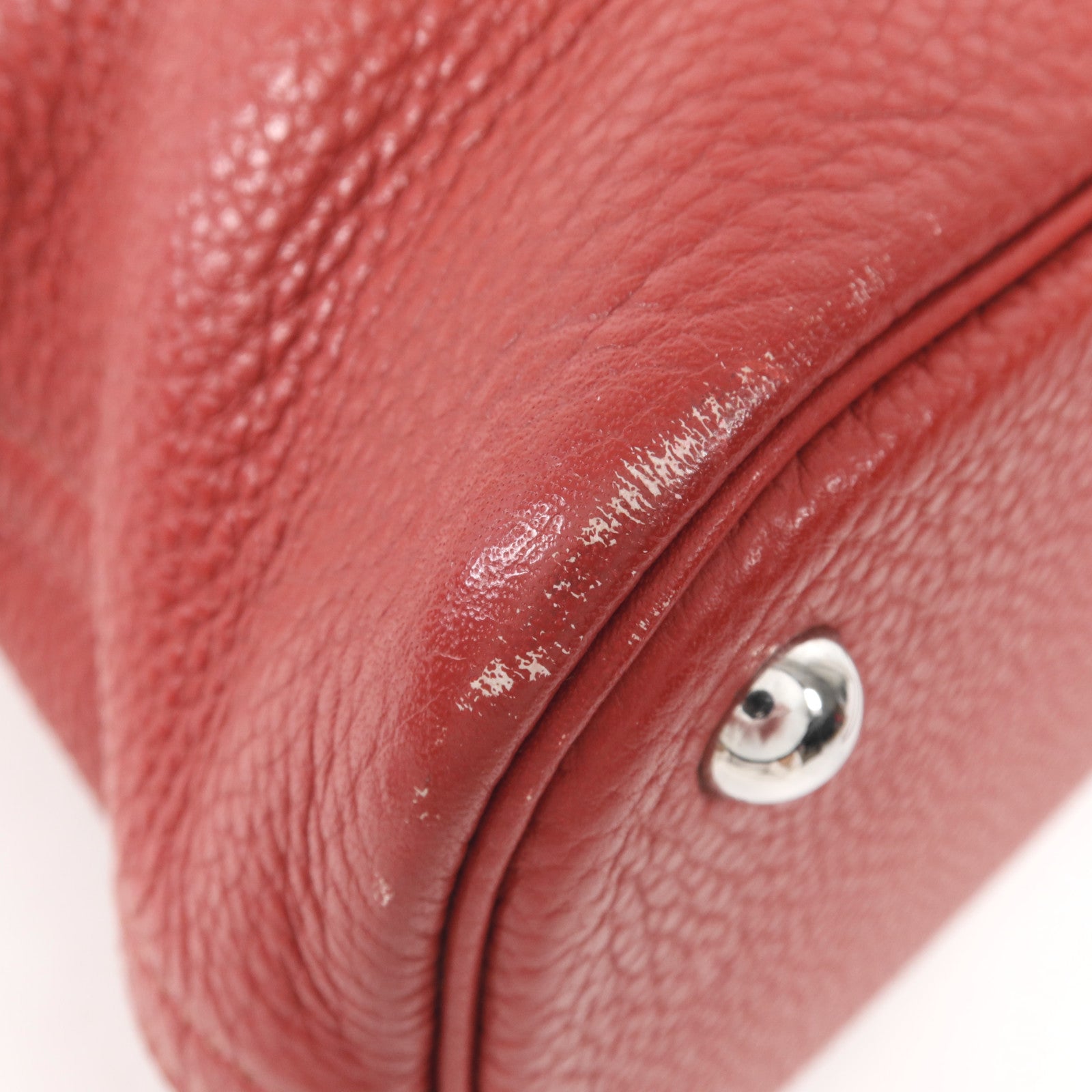 HERMES Clemence皮革Bolide 31銀扣手挽肩背兩用袋Vermillon