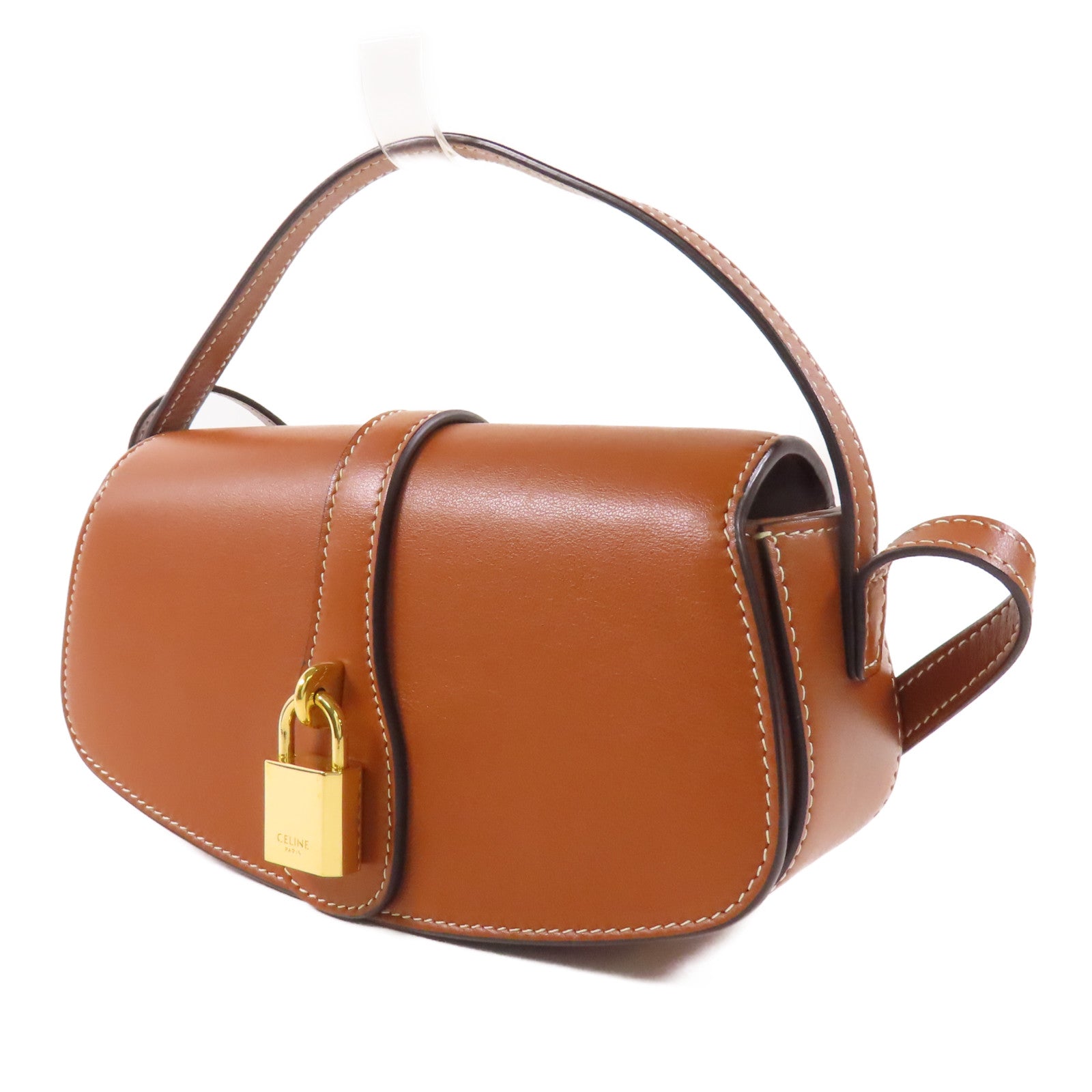 CELINE 牛皮皮革Tabou Clutch on Strap金扣手挽肩背兩用袋