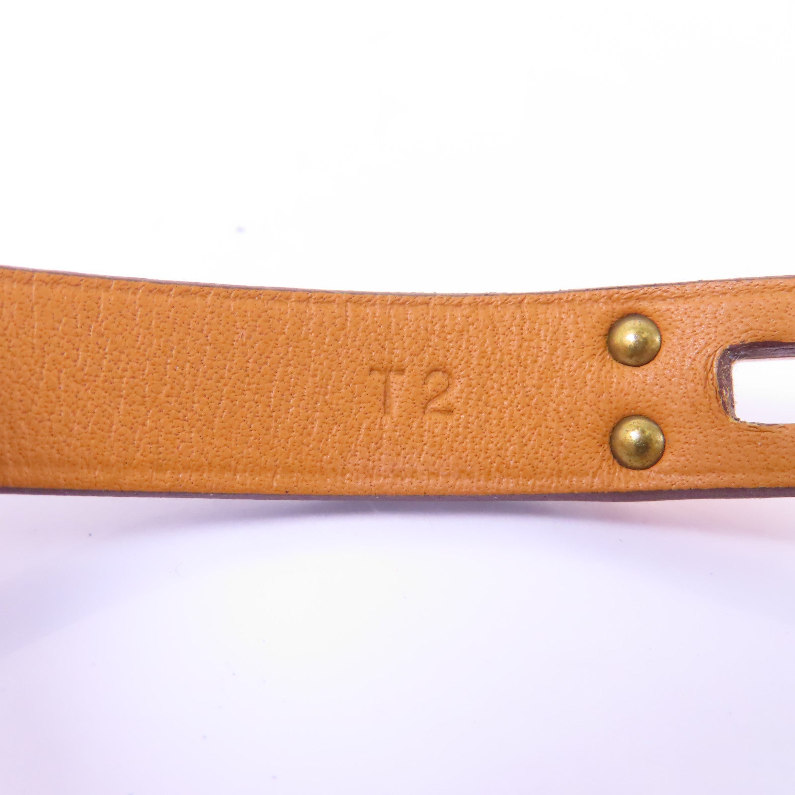HERMES Swift皮革Mini Kelly Bracelet手鏈米灰色
