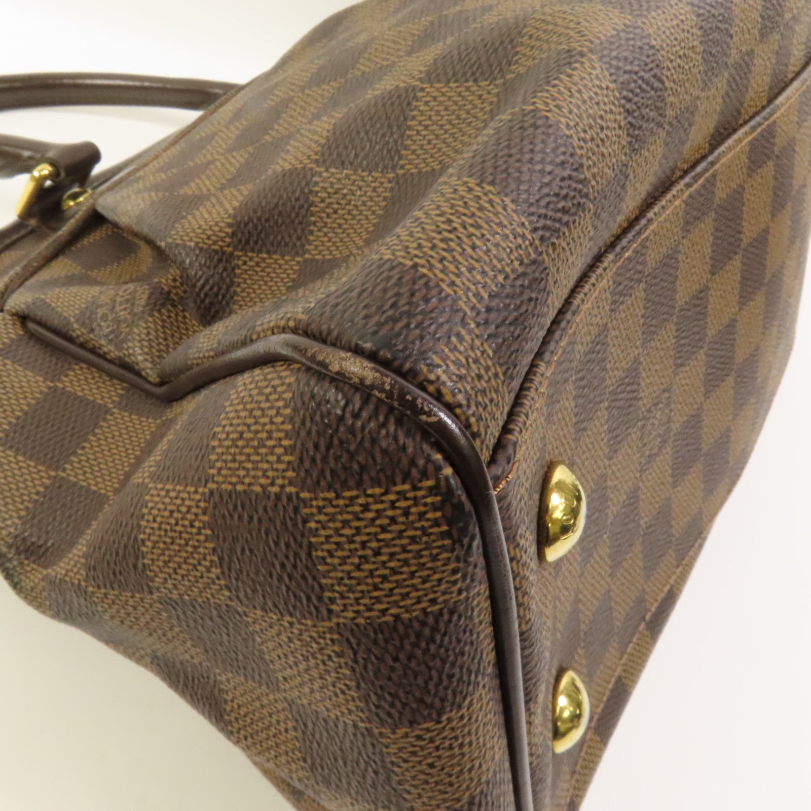 LOUIS VUITTON Damier Trevi PM 金扣手挽肩背兩用袋
