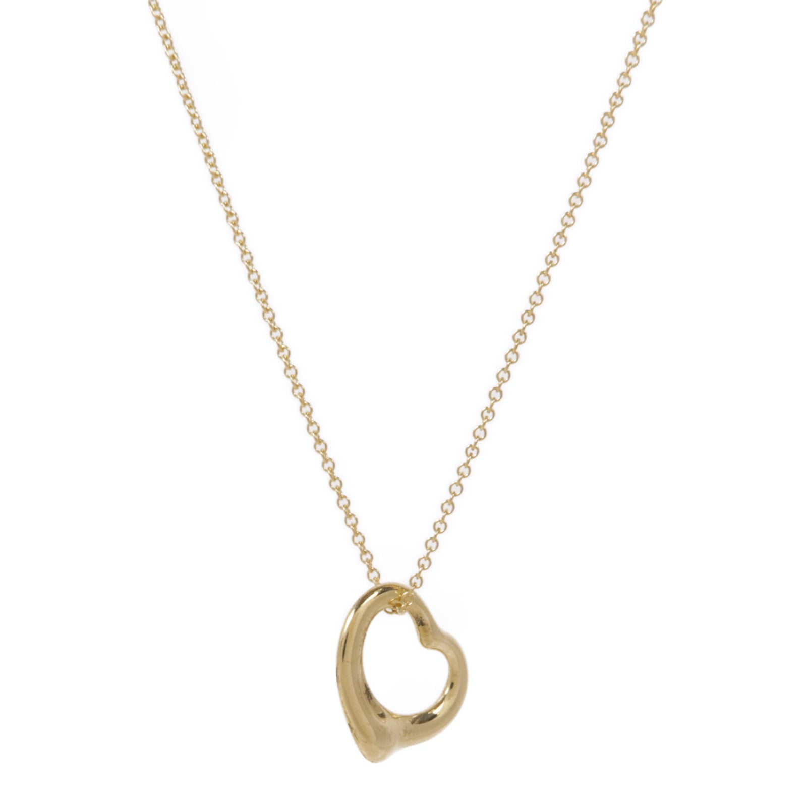TIFFANY＆CO 18K黃金Open Heart Necklace項鍊