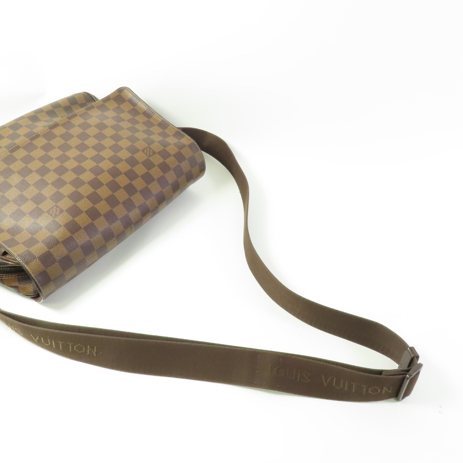 LOUIS VUITTON 【激減優惠】Damier Shelton MM金扣肩背袋