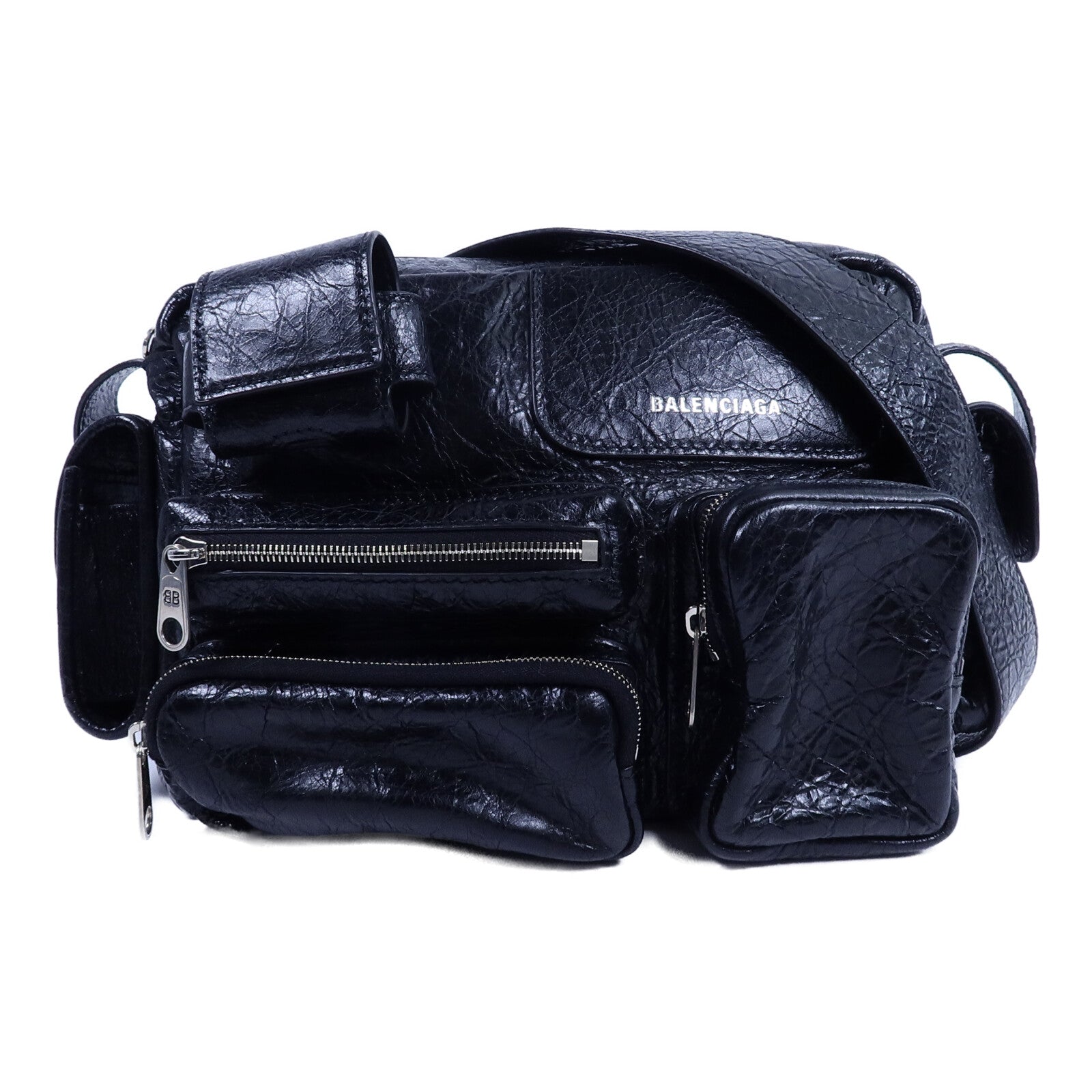 BALENCIAGA 羊皮皮革Superbusy Messenger Bag肩背袋