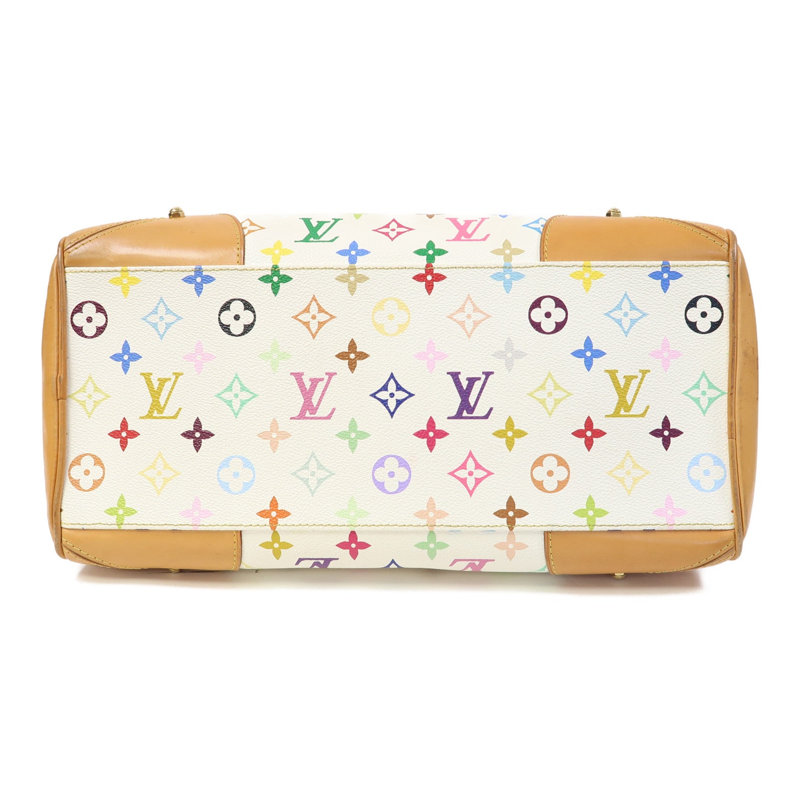 LOUIS VUITTON 【激減優惠】Monogram Multicolore Claudia金扣肩背袋啡色/白色
