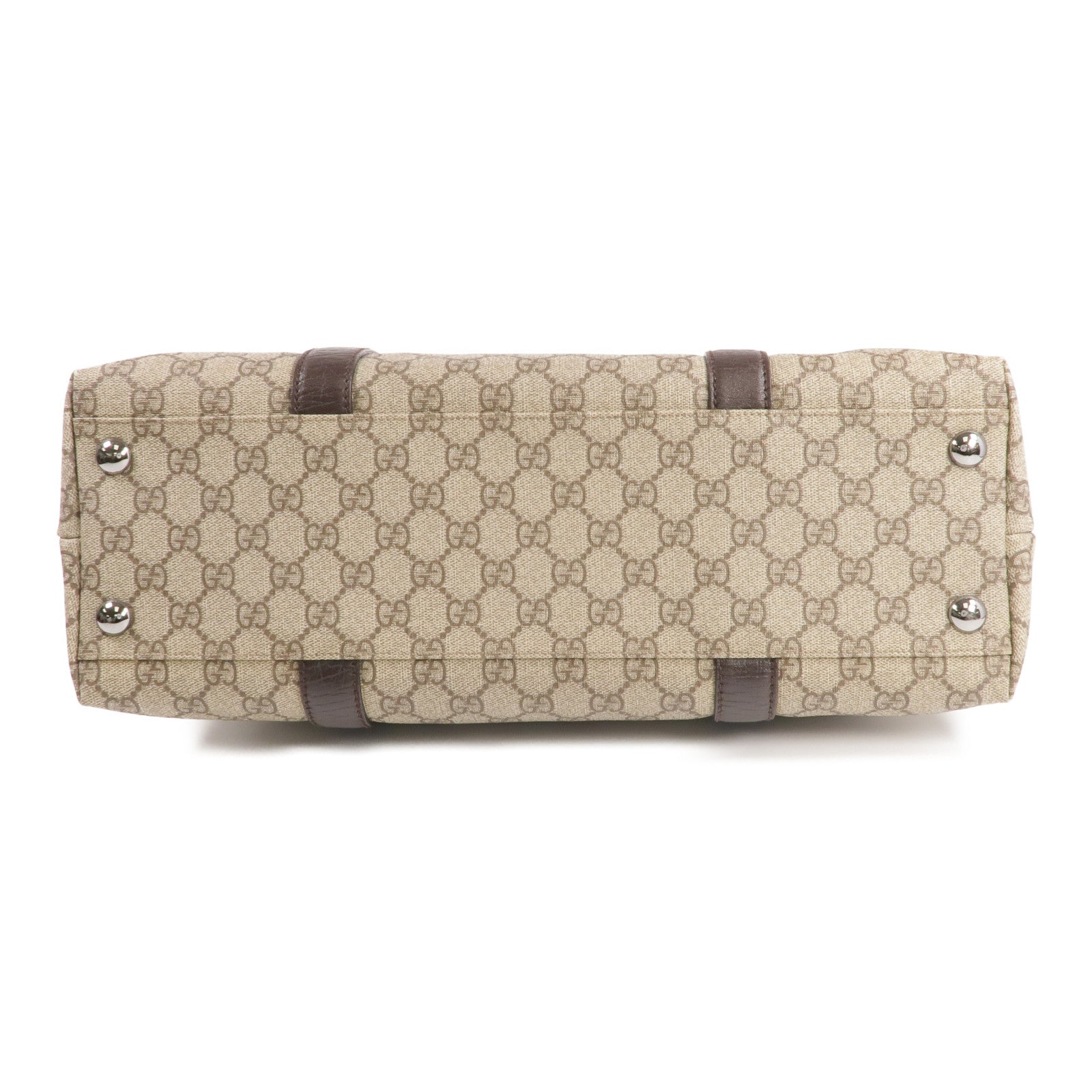 GUCCI 塗層帆布Tote Bag銀扣手挽袋