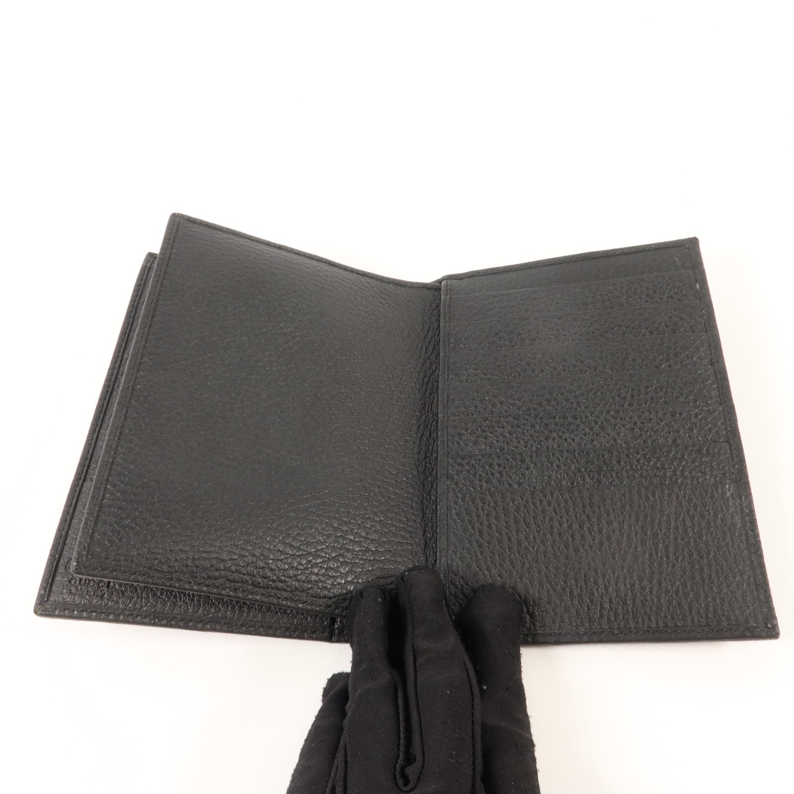 GUCCI GG帆布/牛皮皮革Passport Holder護照套