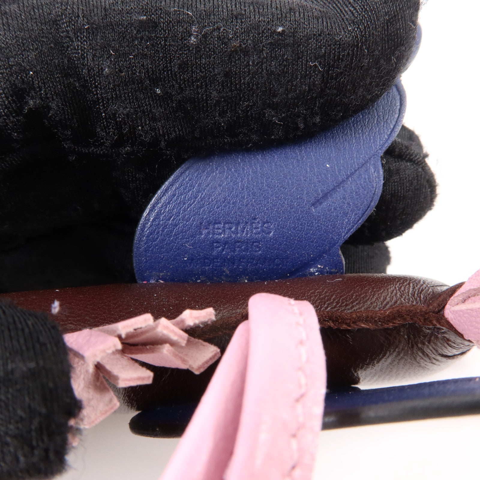 HERMES Milo皮革/Swift皮革Rodeo Pegase PM掛飾Rouge Sellier/Bleu Saphir/Mauve Sylvestre