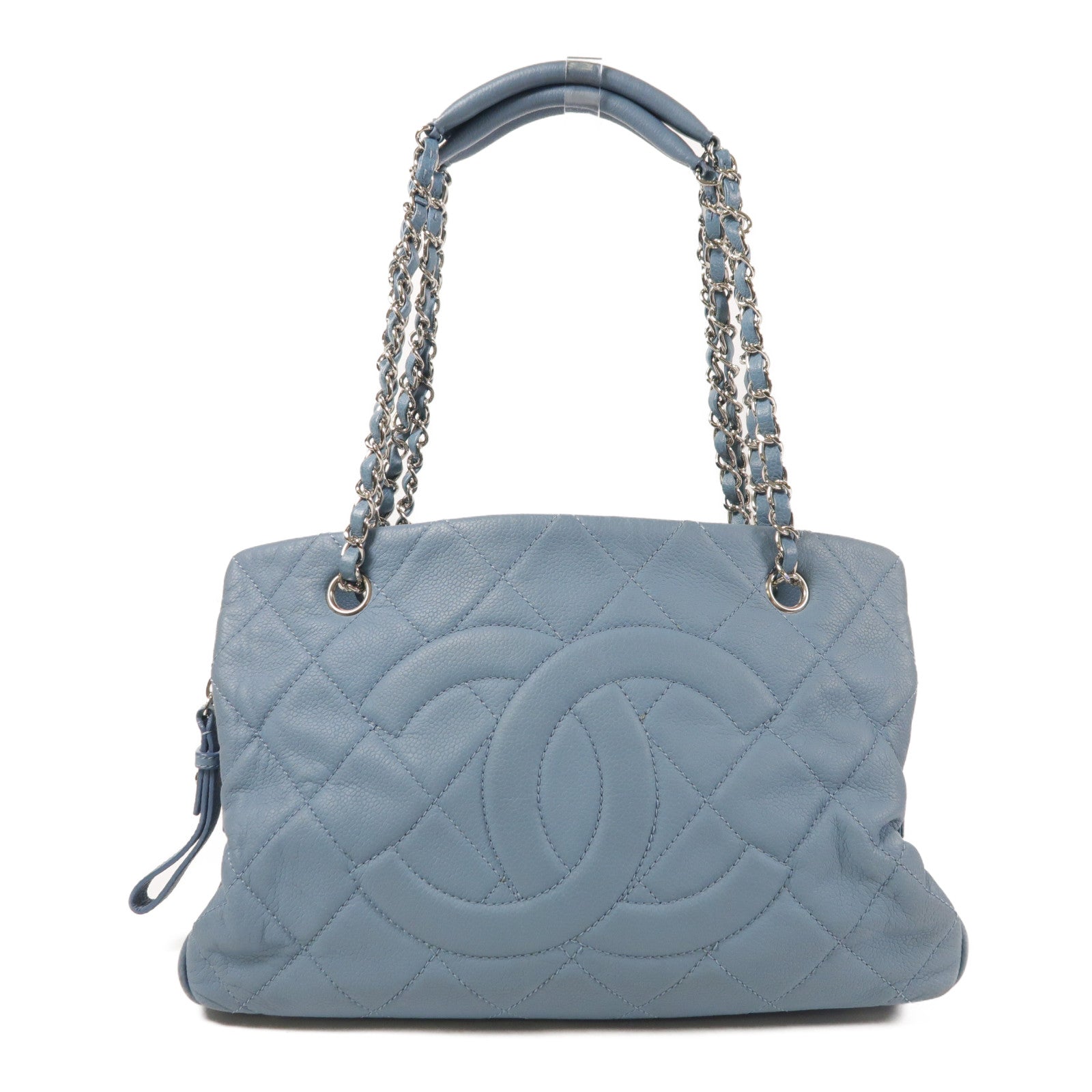 CHANEL 【激減優惠】牛皮皮革Shoulder Bag銀扣鏈帶肩背袋