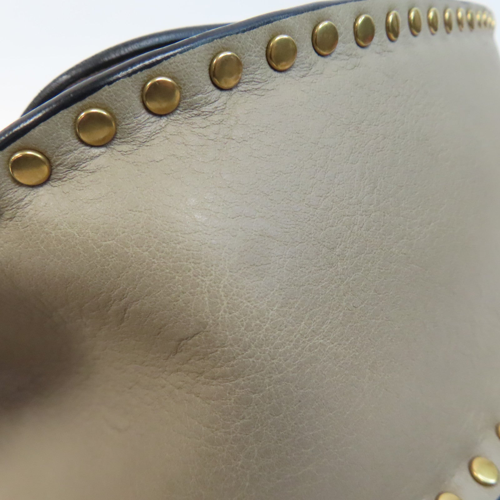 Chloe 牛皮皮革Hudson Leather Crossbody Bag金扣肩背袋米色