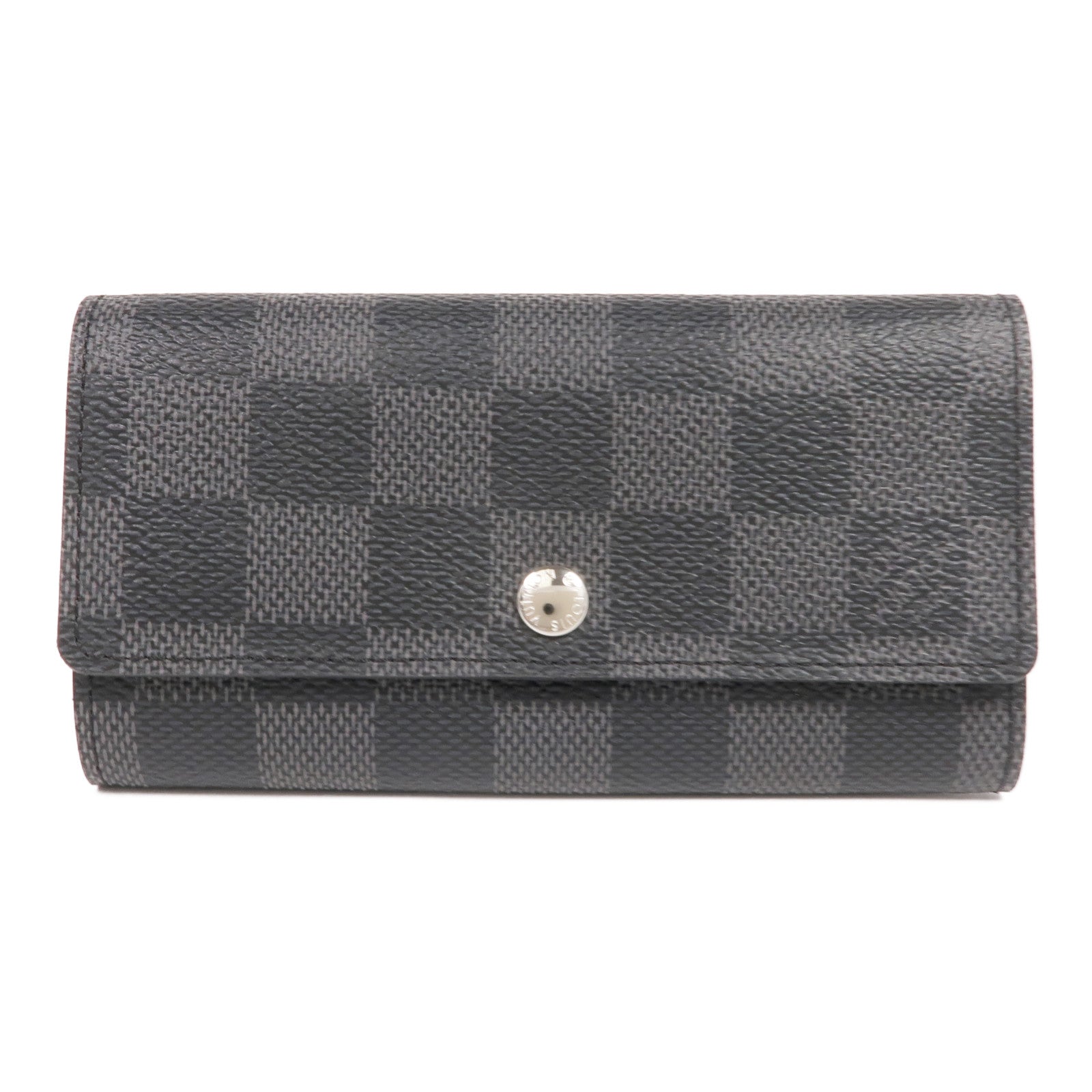 LOUIS VUITTON Damier Graphite Porte Cles Voiture銀扣鎖匙包