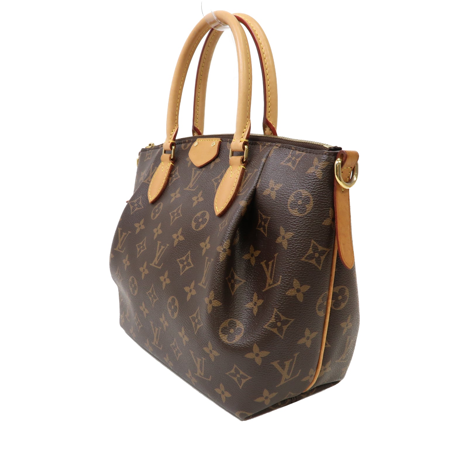 LOUIS VUITTON Monogram Turenne PM金扣手挽肩背兩用袋棕色