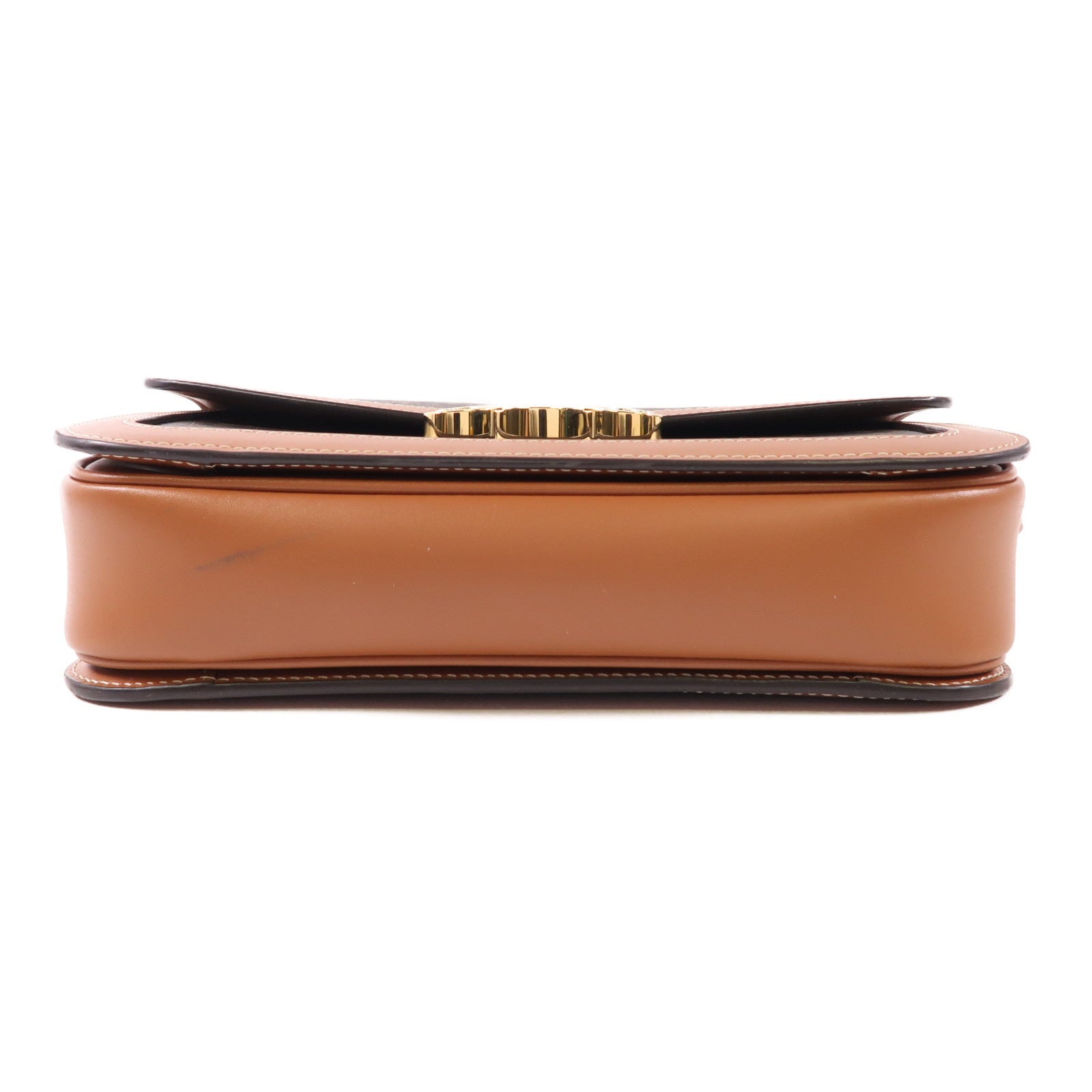 CELINE 塗層帆布Classique Triomphe Bag金扣肩背袋