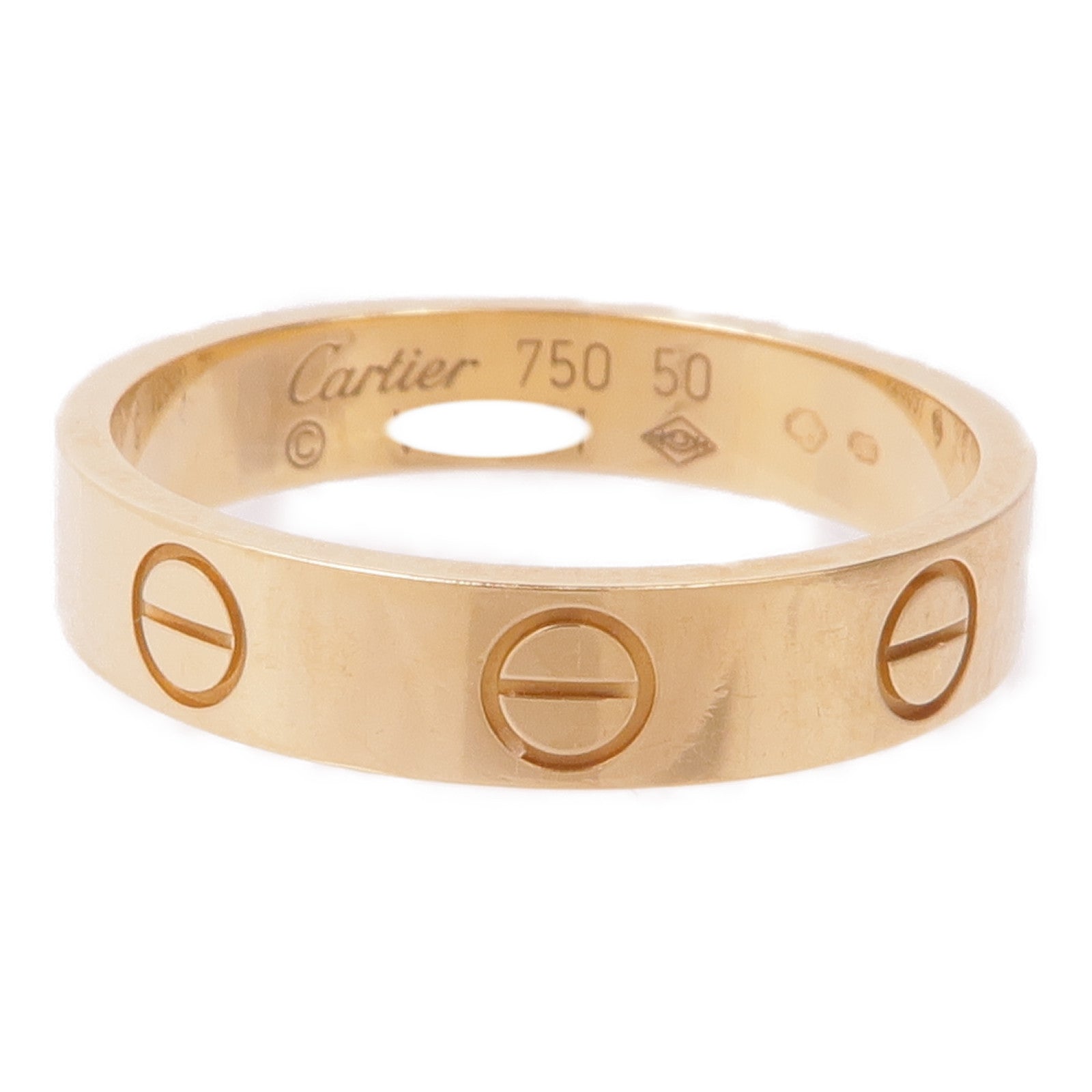 CARTIER 18K黄金Mini Love Ring戒指Cartier#50/US#5.25