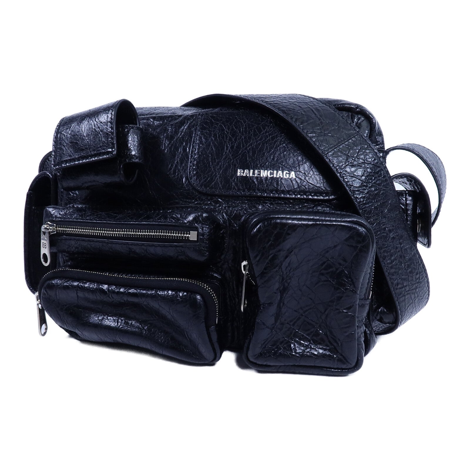 BALENCIAGA 羊皮皮革Superbusy Messenger Bag肩背袋