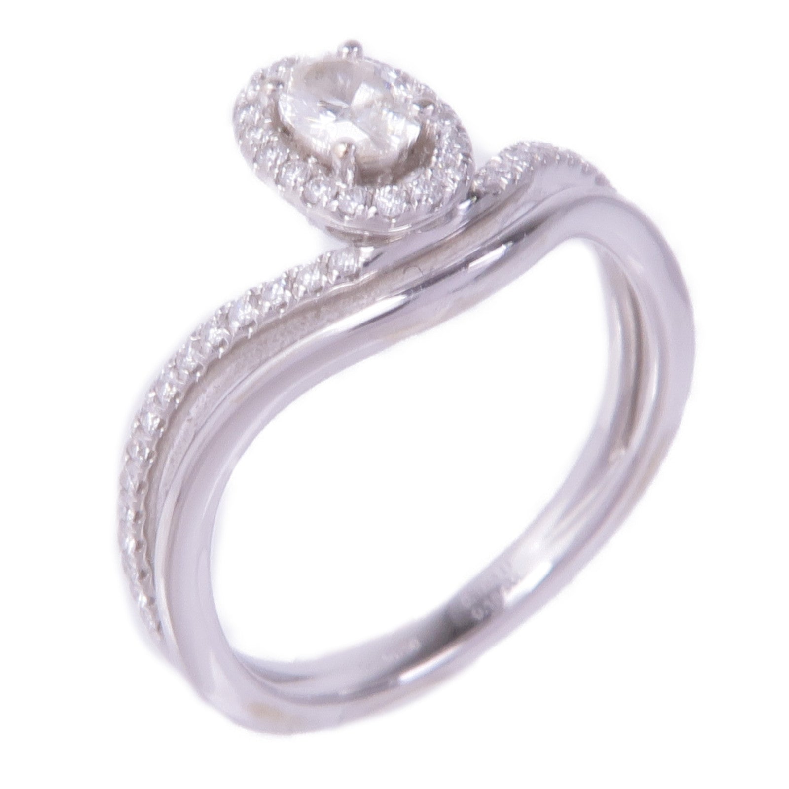 JEWELRY 【激減優惠】18K白金Diamond Ring鑽石戒指US#5.5