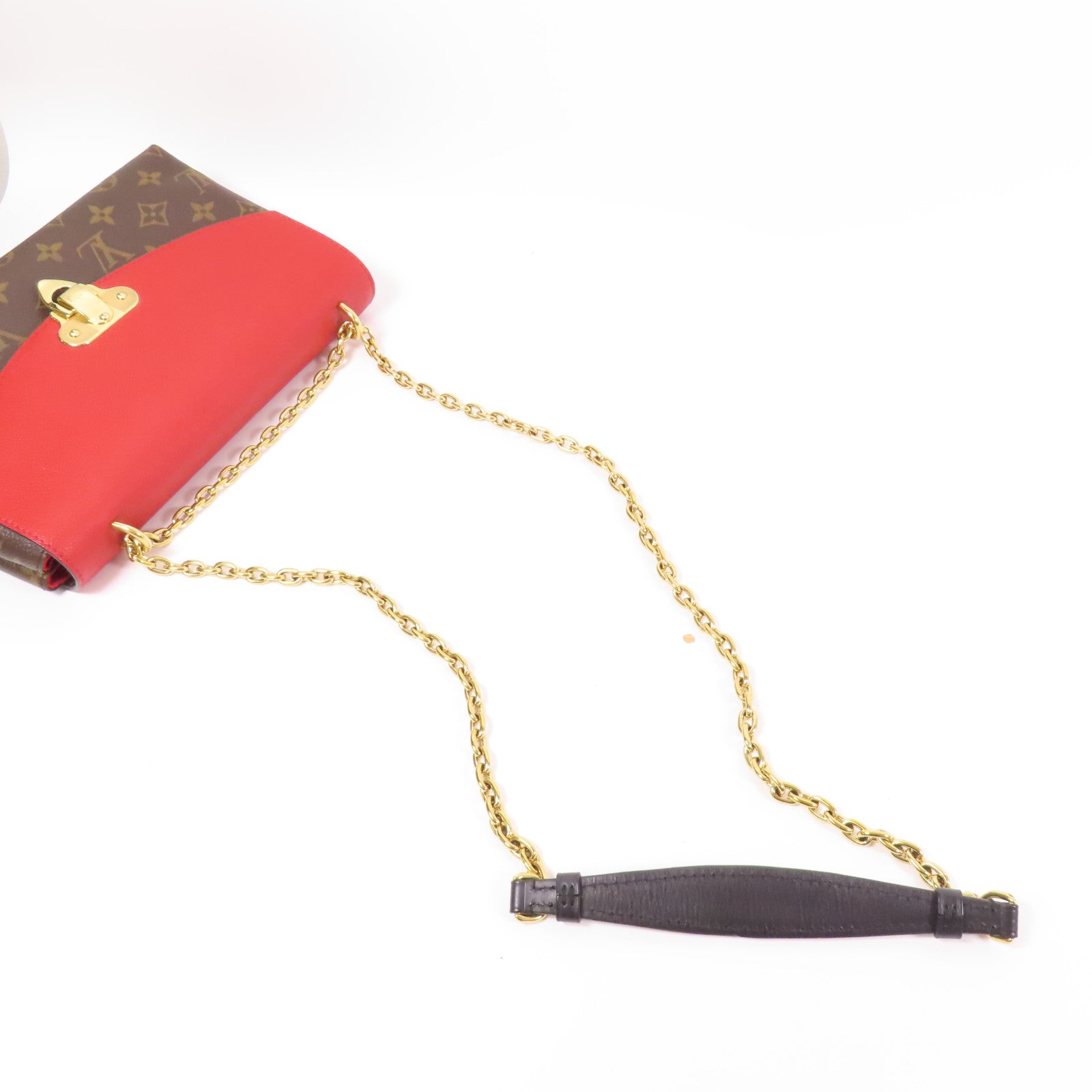 LOUIS VUITTON LV GHW Saint Placide Shoulder Bag M43713 Monogram Brown/Red