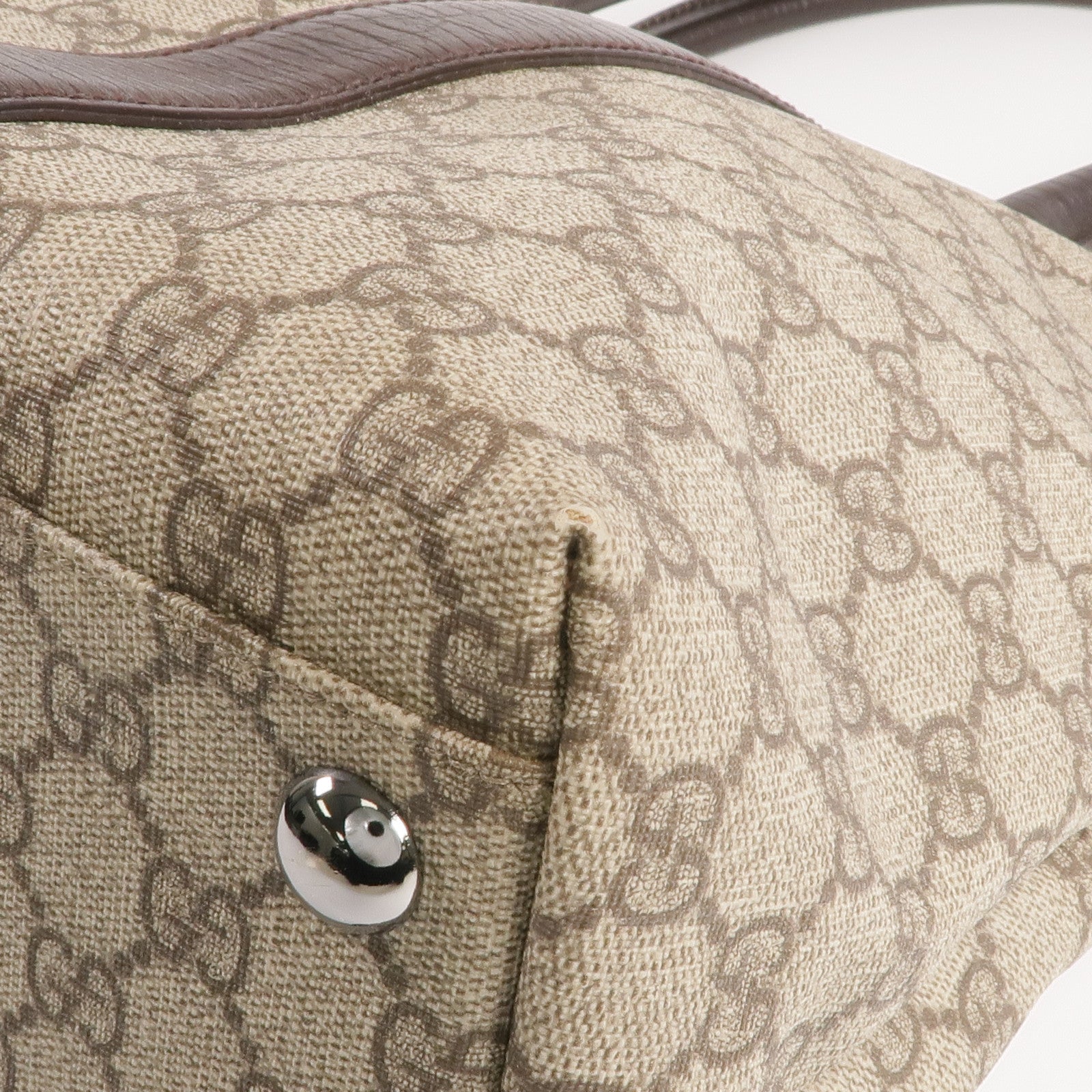 GUCCI 塗層帆布Tote Bag銀扣手挽袋