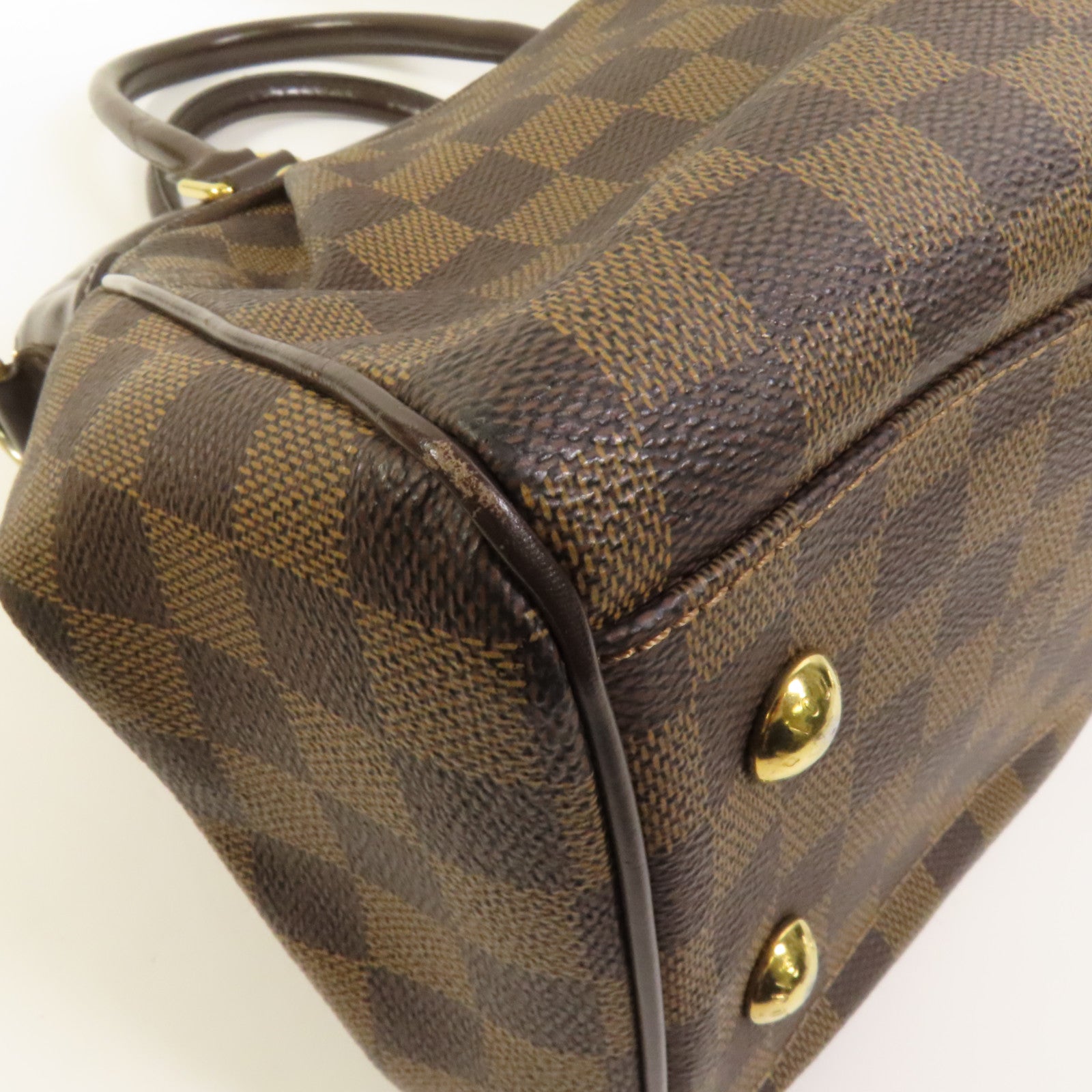 LOUIS VUITTON Damier Trevi PM 金扣手挽肩背兩用袋