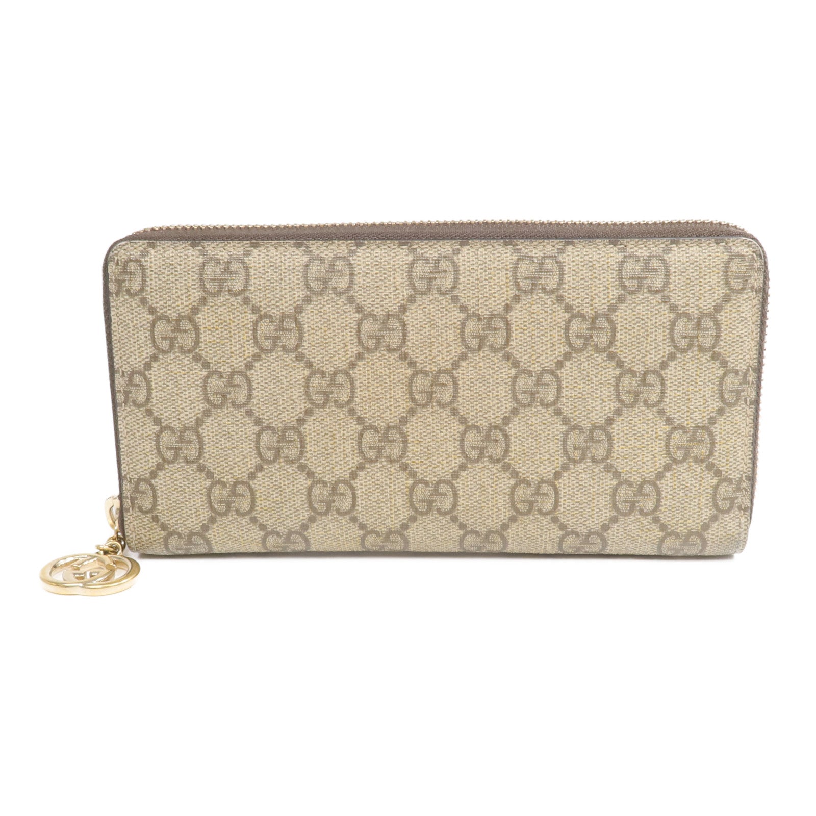 GUCCI 塗層帆布Long Wallet金扣長錢包