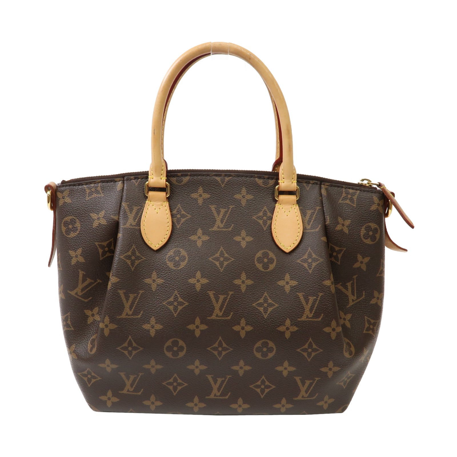 LOUIS VUITTON Monogram Turenne PM金扣手挽肩背兩用袋棕色