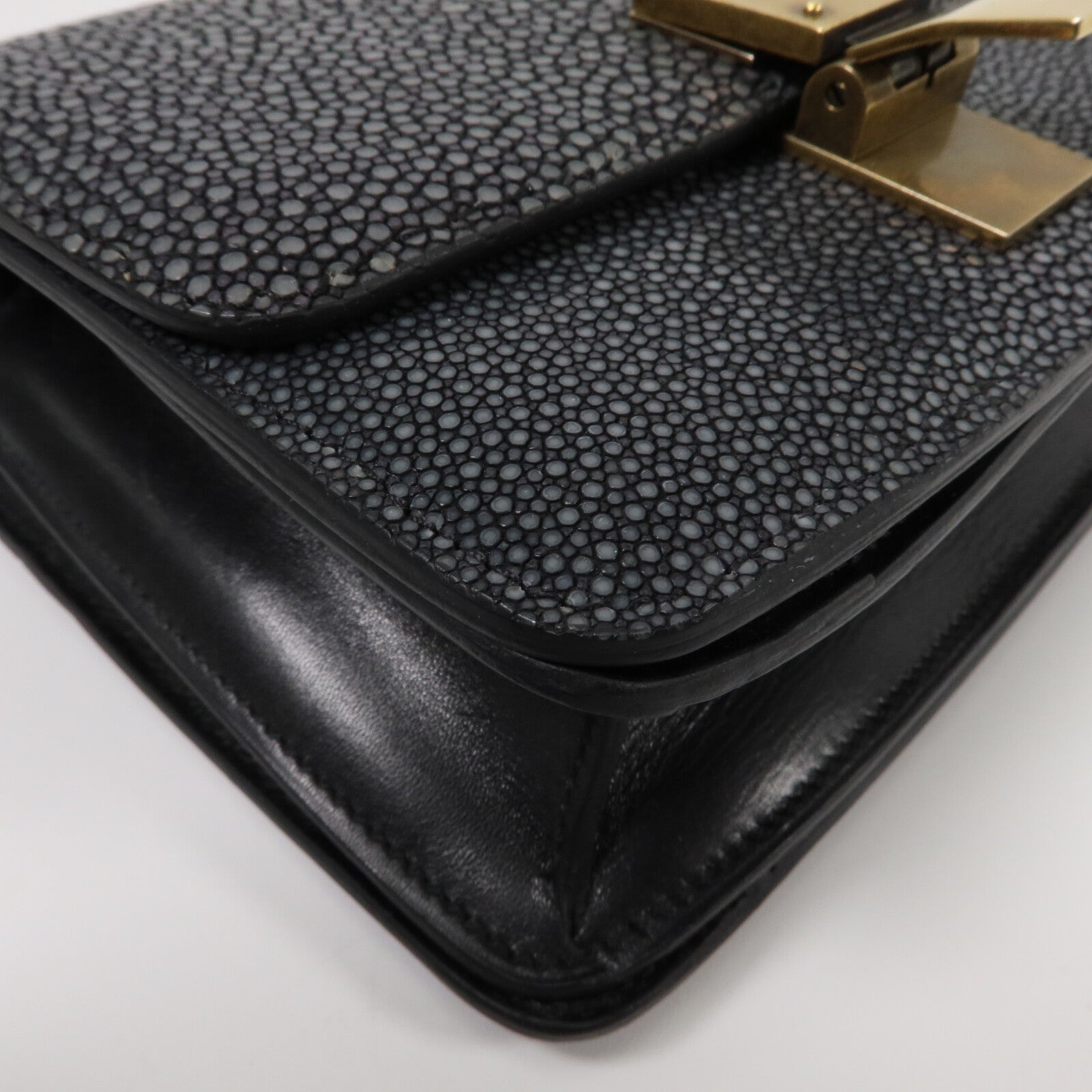 CELINE 魔鬼魚皮革Classic Box Mini肩背袋