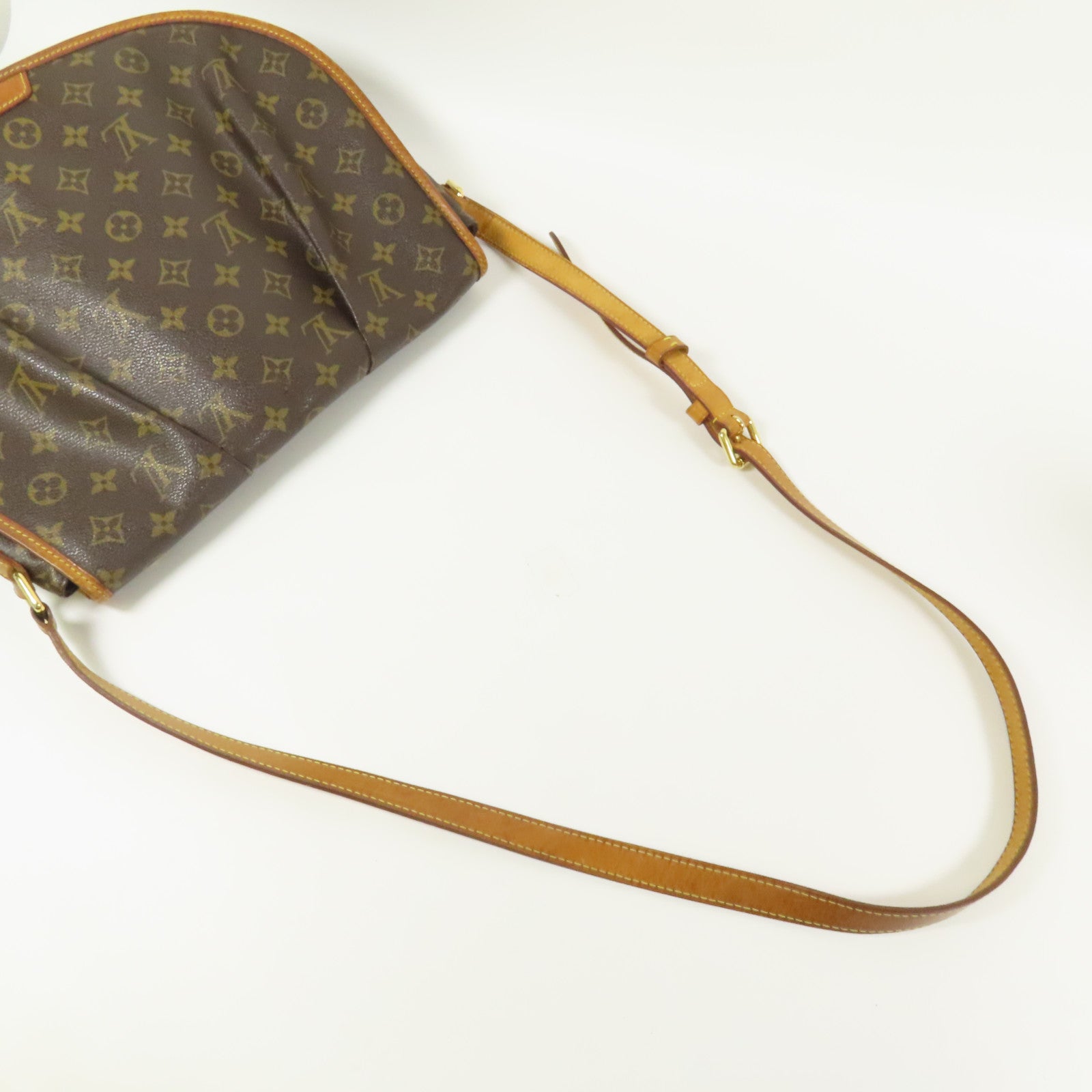 LOUIS VUITTON Monogram Menilmontant MM金扣肩背袋棕色