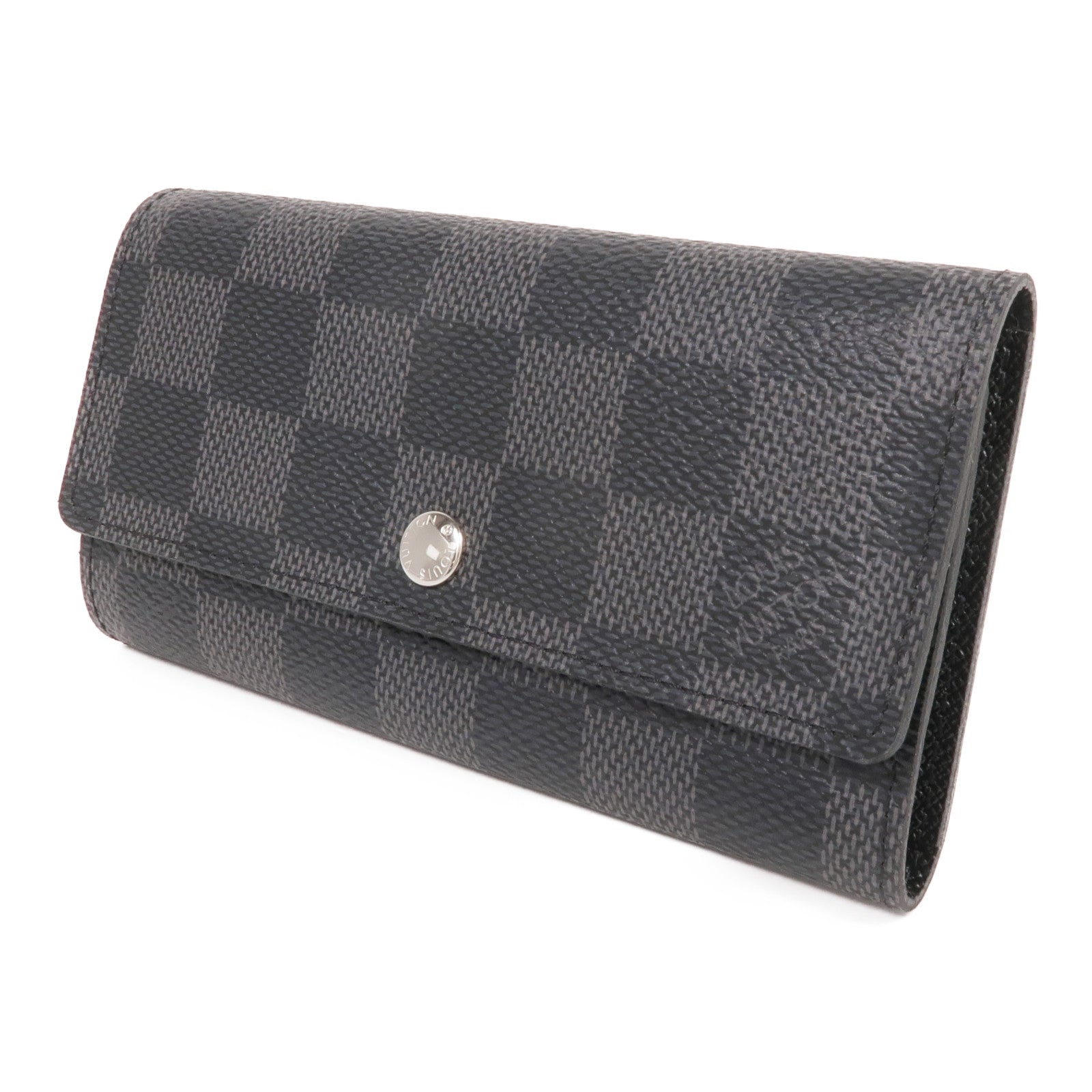 LOUIS VUITTON Damier Graphite Porte Cles Voiture銀扣鎖匙包