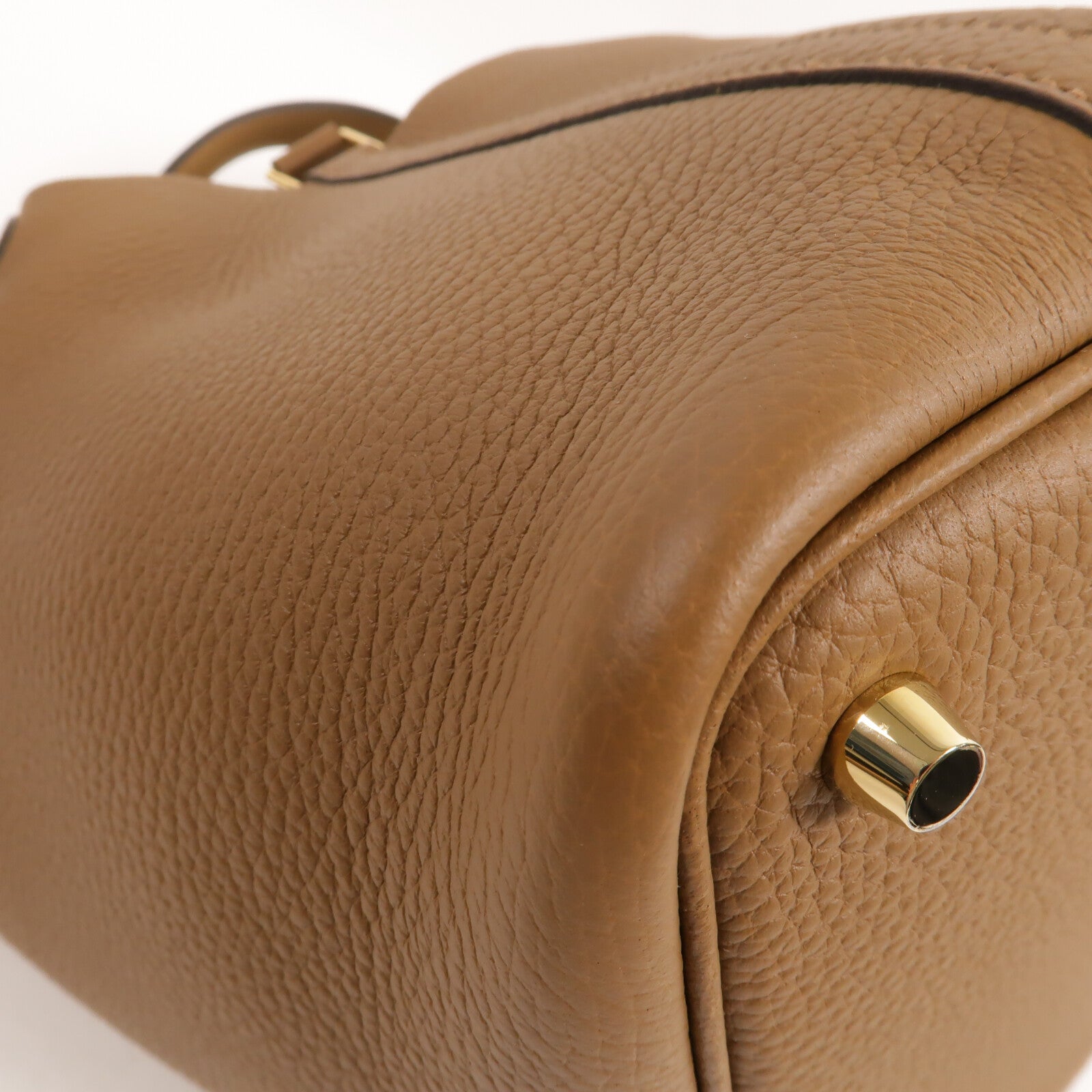 HERMES Clemence皮革 Picotin PM手挽袋Alezan